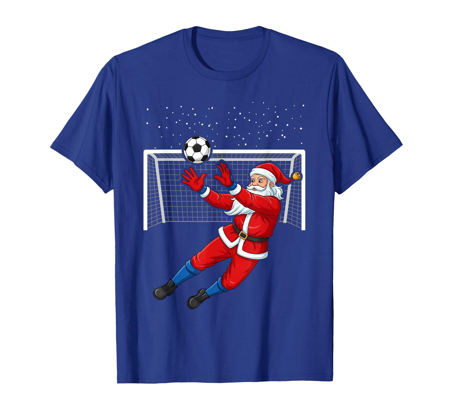 Soccer Goalie Santa Claus Christmas Sports Kids Boys Youth T-Shirt