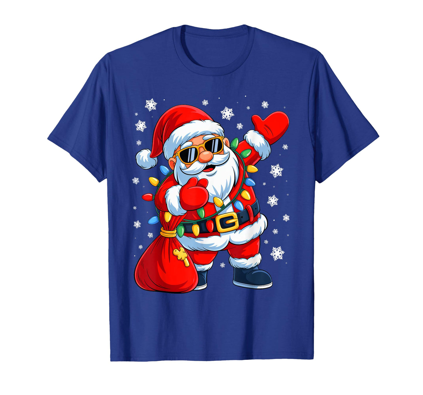 Dabbing Santa Christmas Boys Girls Kids Funny Xmas Squad T-Shirt