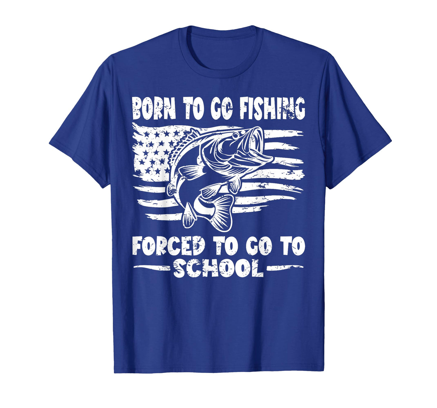 Born to Go Fishing Funny Bass Fish for Boys Kids Angler T-Shirt