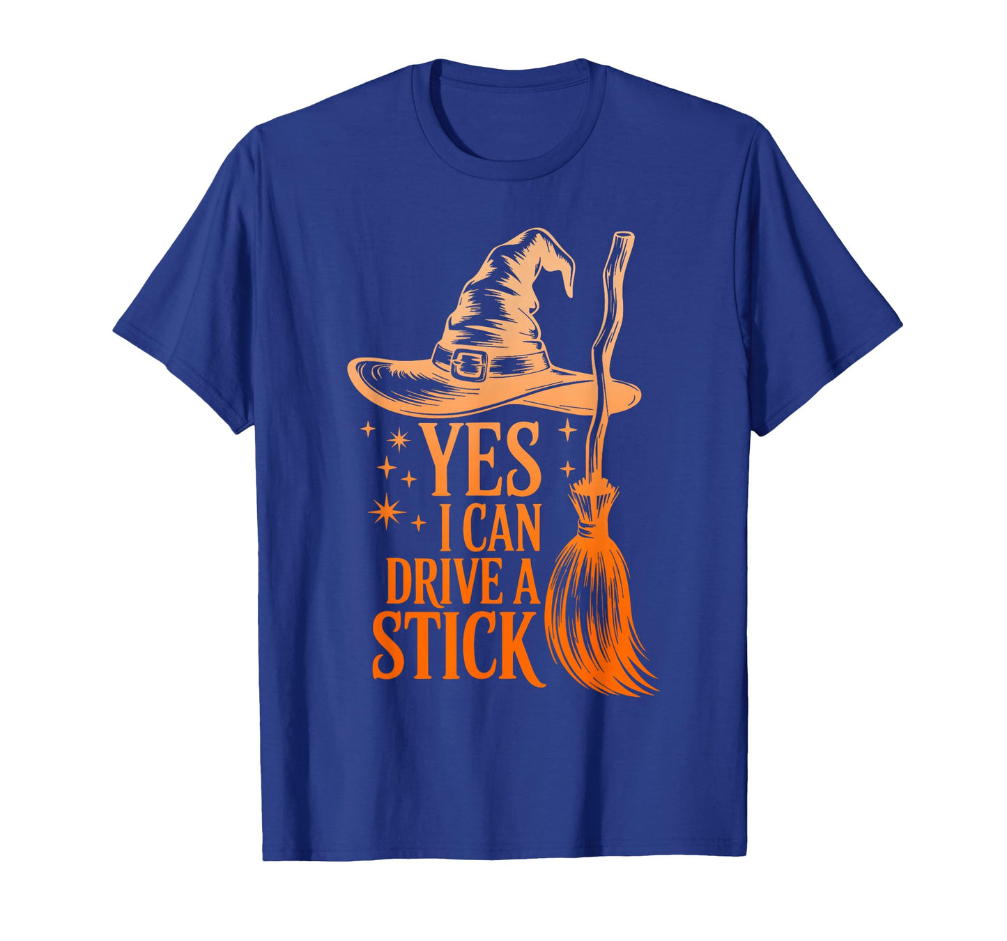 Yes I Can Drive A Stick Funny Halloween Spooky Witch T-Shirt