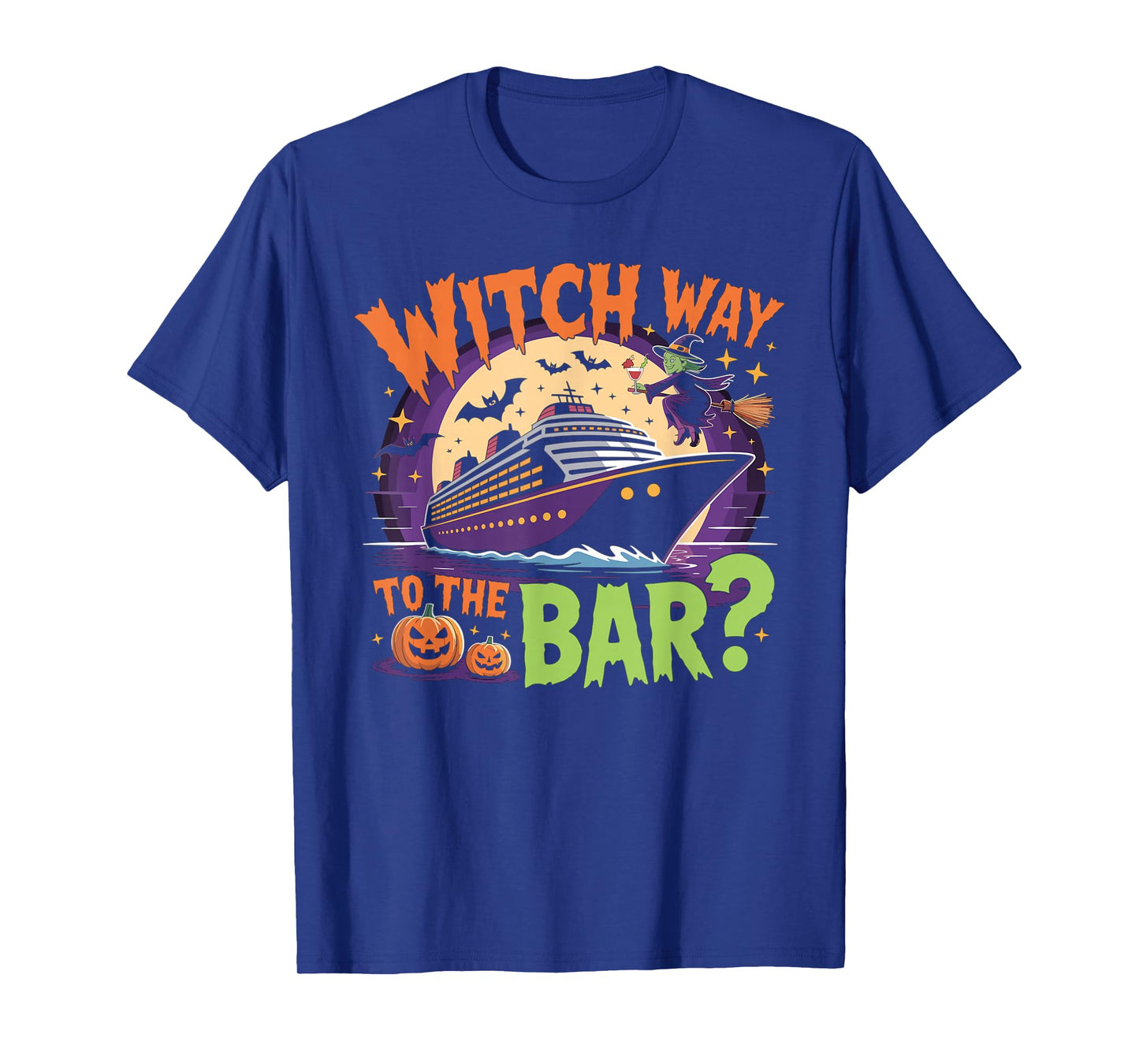 Witch Way to The Bar Funny Halloween Cruise T-Shirt
