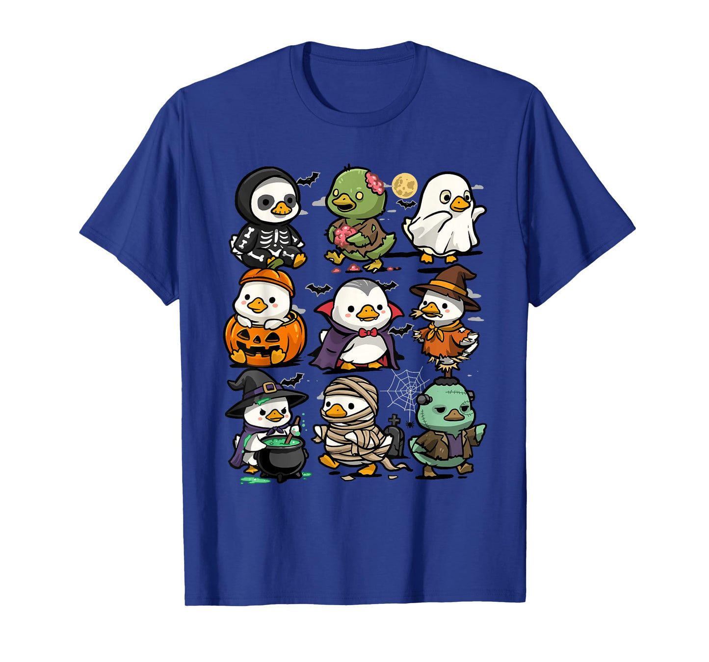 Halloween Ducks Funny Spooky Duck Ghost Vampire Creepy T-Shirt