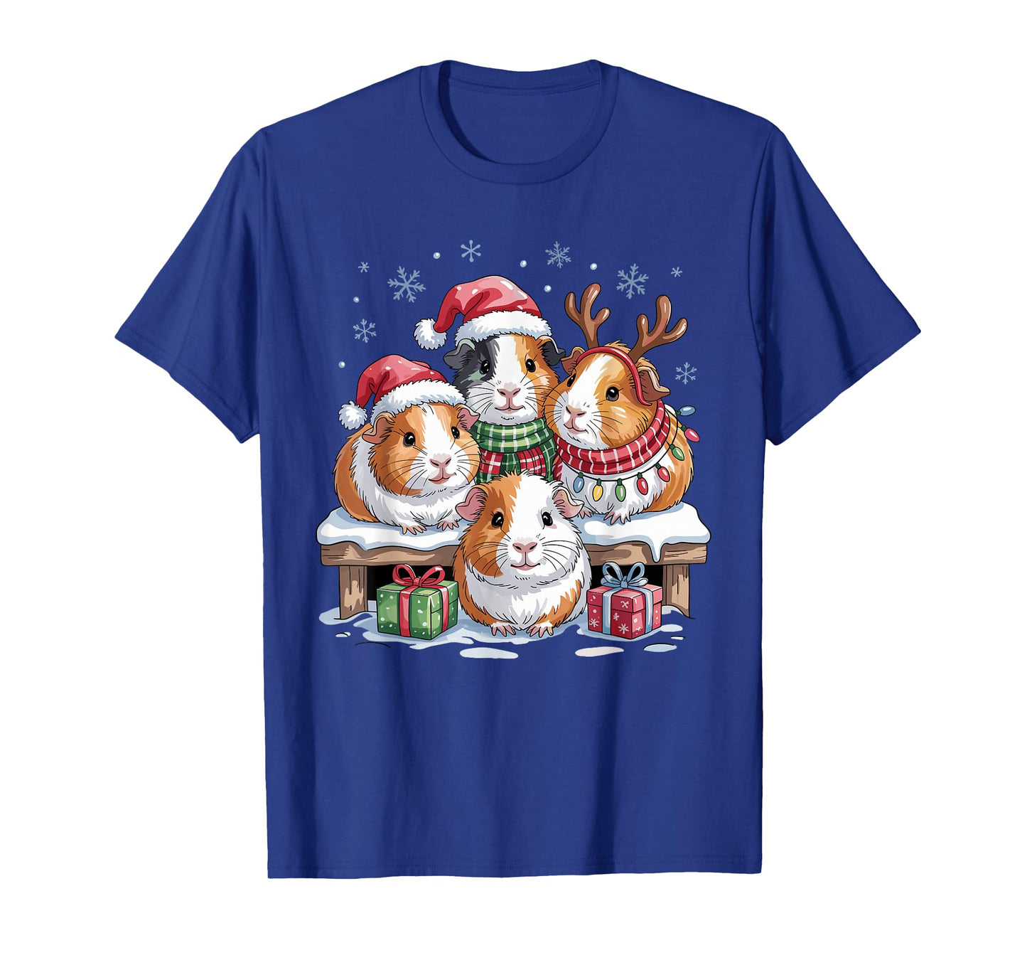 Guinea Pig Christmas Cute Pet Lovers Funny Holiday Pajamas T-Shirt