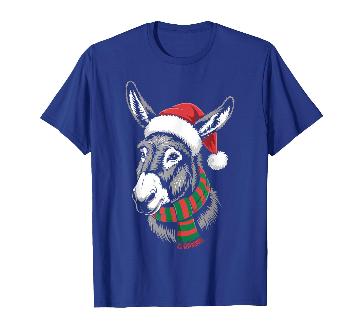 Donkey Xmas Santa Hat Scarf Christmas Costume T-Shirt