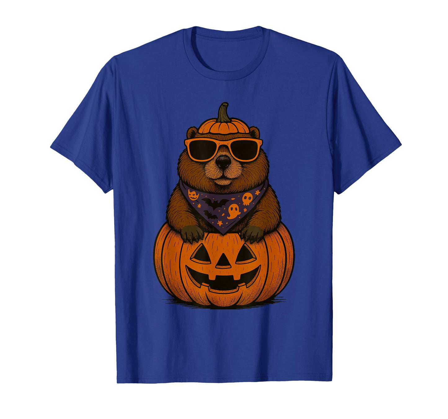Spooky Groundhog Pumpkin Halloween T-Shirt