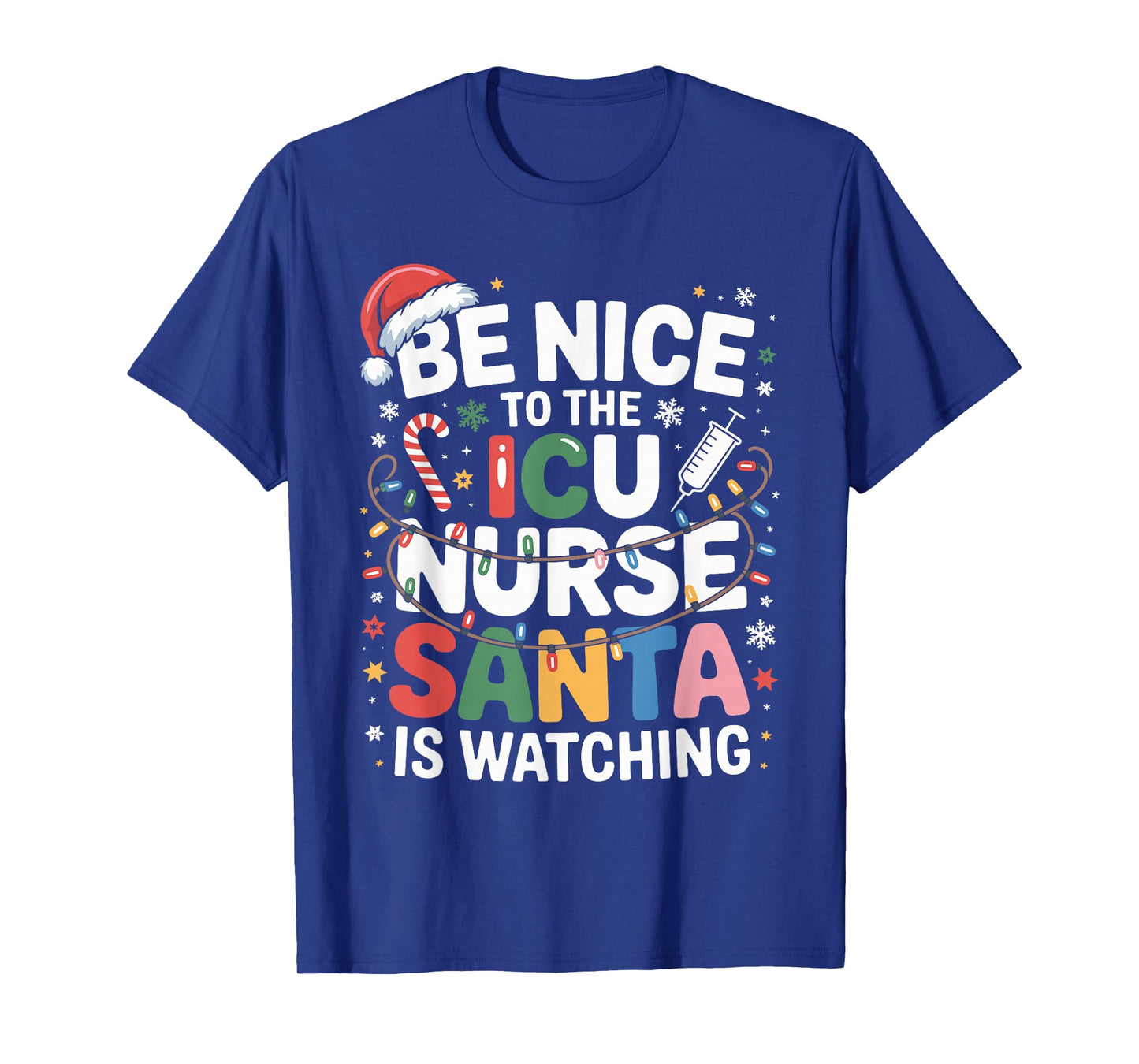 Funny ICU Nurse Christmas Critical Care Nurse Xmas T-Shirt