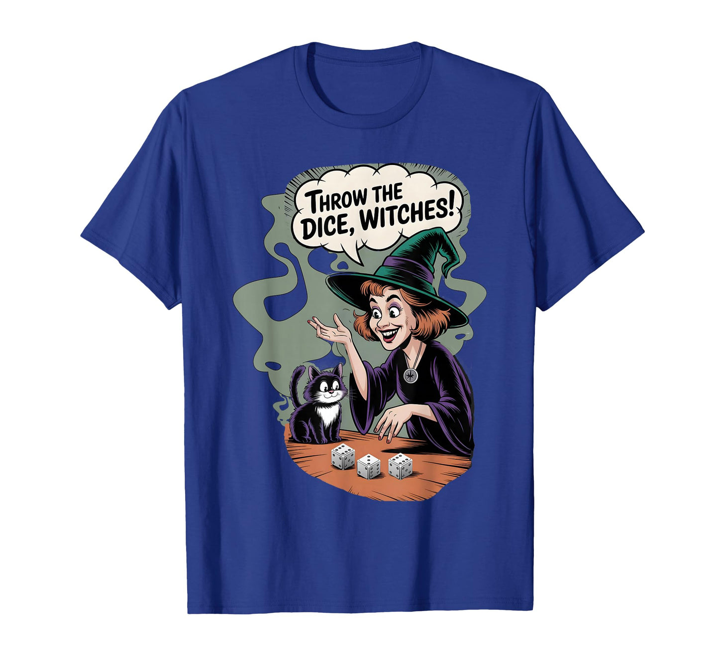Throw The Dice Witches for Women Bunco Halloween Party T-Shirt
