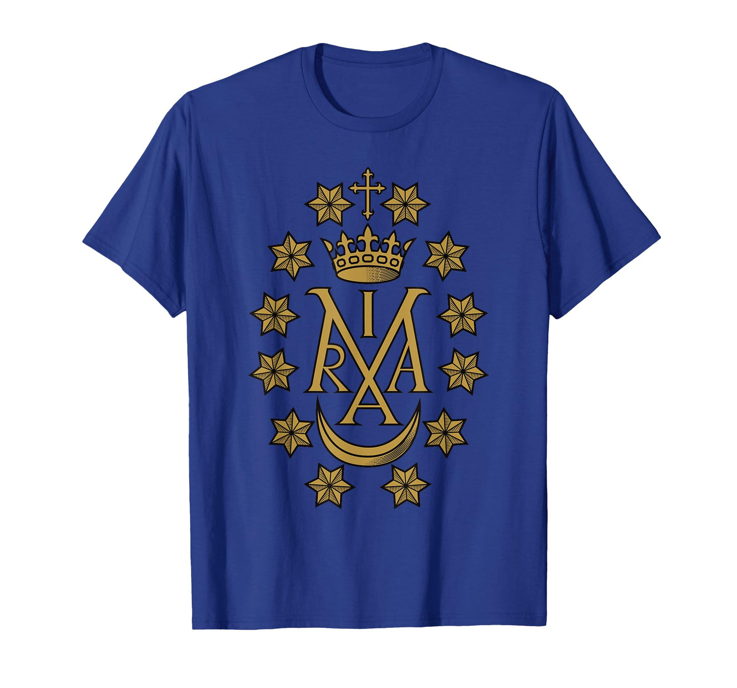 Virgin Mary Maria Insignia Miraculous Medal Catholic T-Shirt