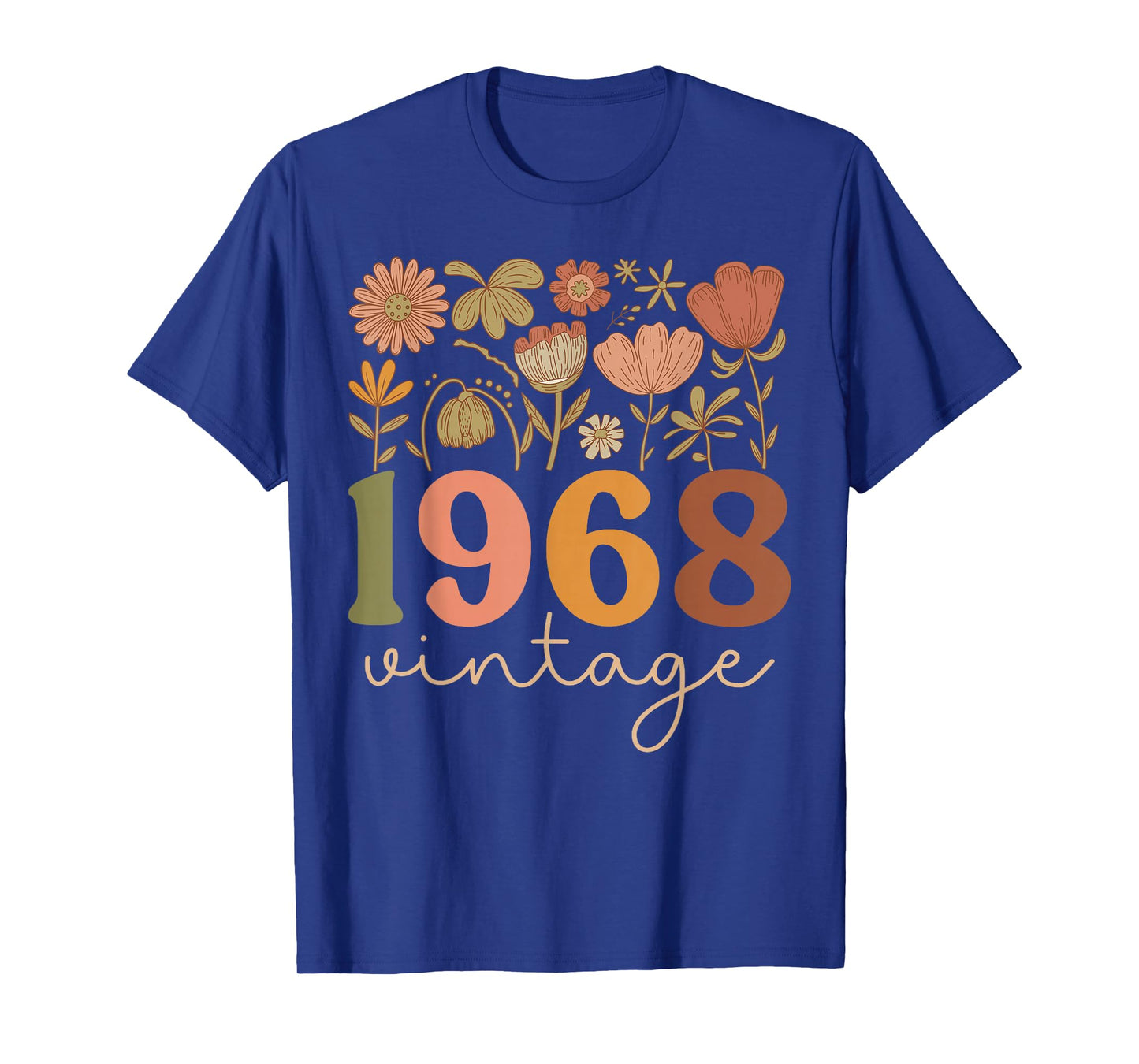 1968 Vintage Wildflower Floral It's My Birthday Women Girls T-Shirt