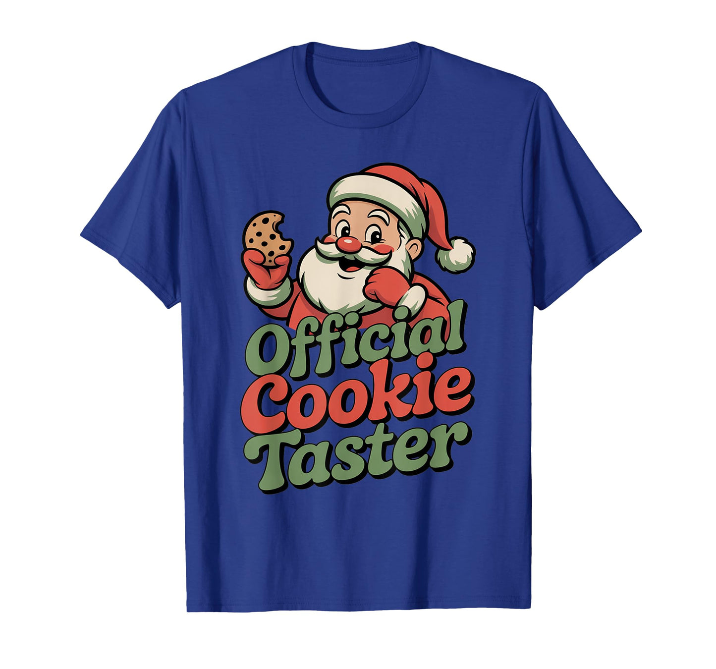 Official Cookie Taster Funny Vintage Santa Christmas T-Shirt
