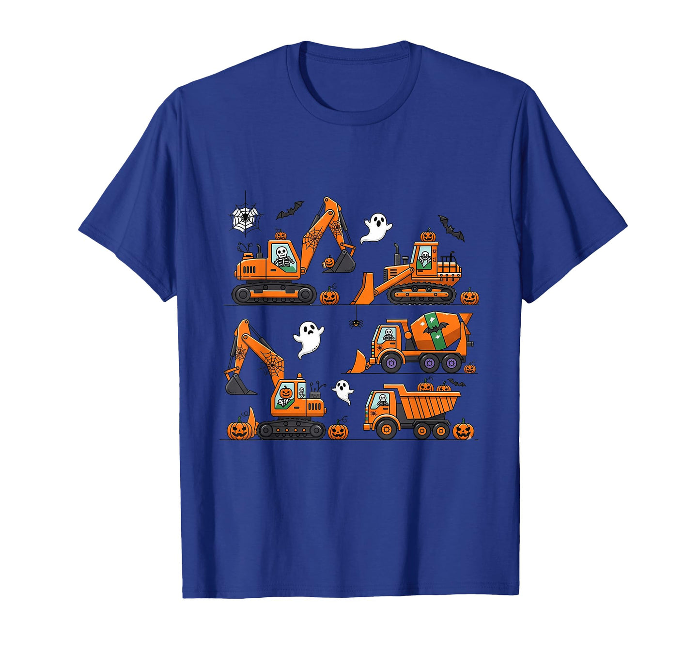 Spooky Construction Trucks Toddler Boys Halloween Costume T-Shirt