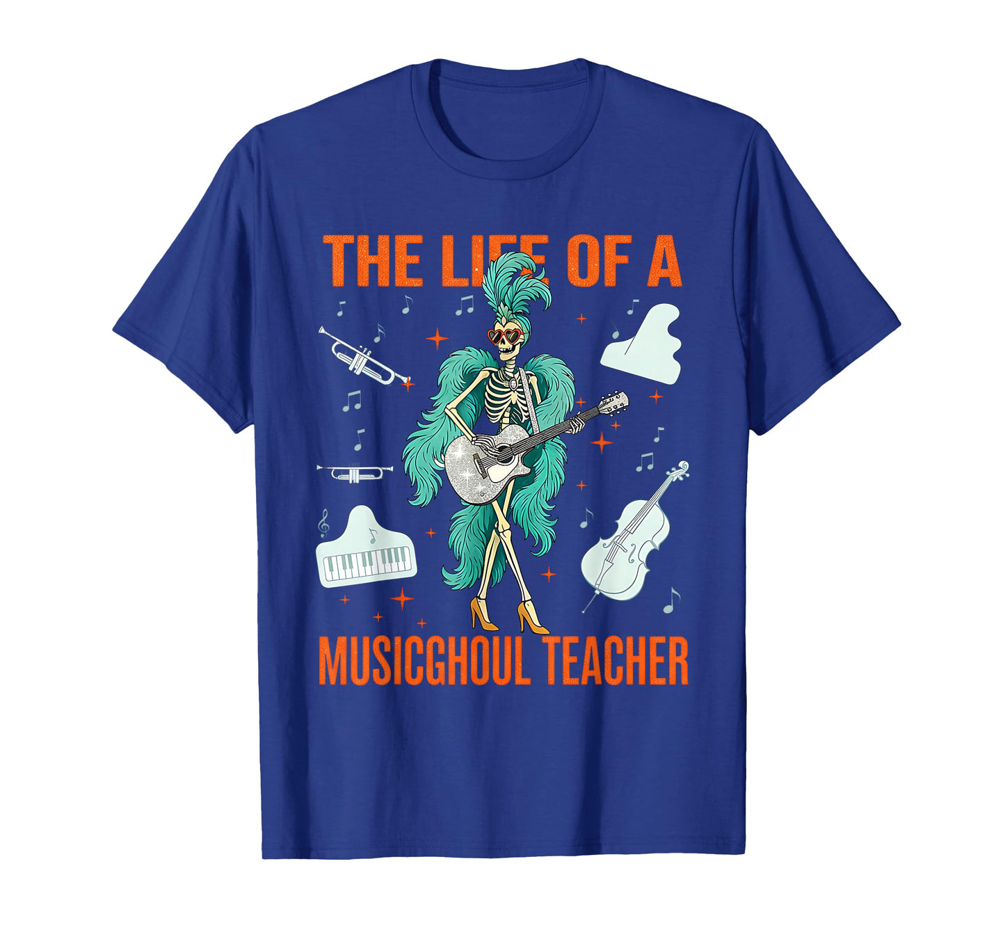 Life of a Musicghoul Teacher Skeleton Teacher Halloween T-Shirt