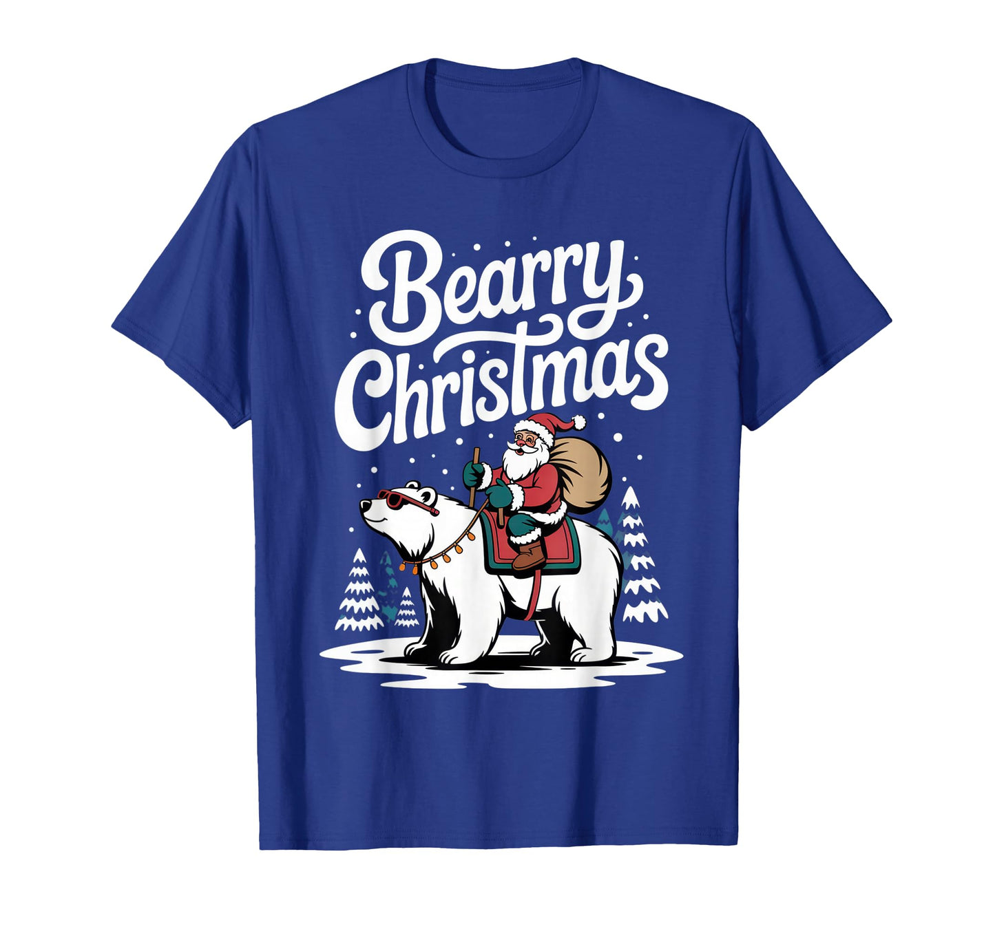 Beary Christmas Polar Bear Santa Fun for Holiday Enthusiasts T-Shirt