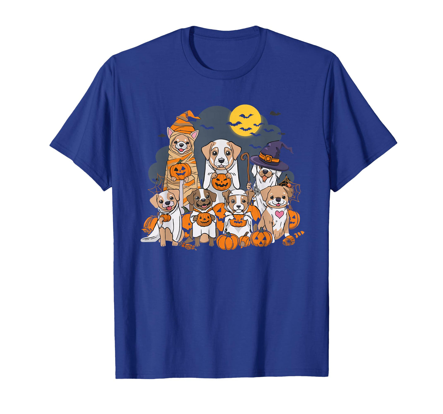 Cute Mummy Witch Ghost Halloween Dog Costume Men Women Kids T-Shirt