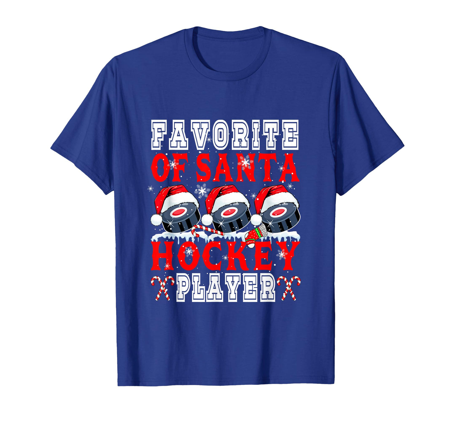 Favorite of Xmas Santa Funny Hockey Player Matching Team T-Shirt