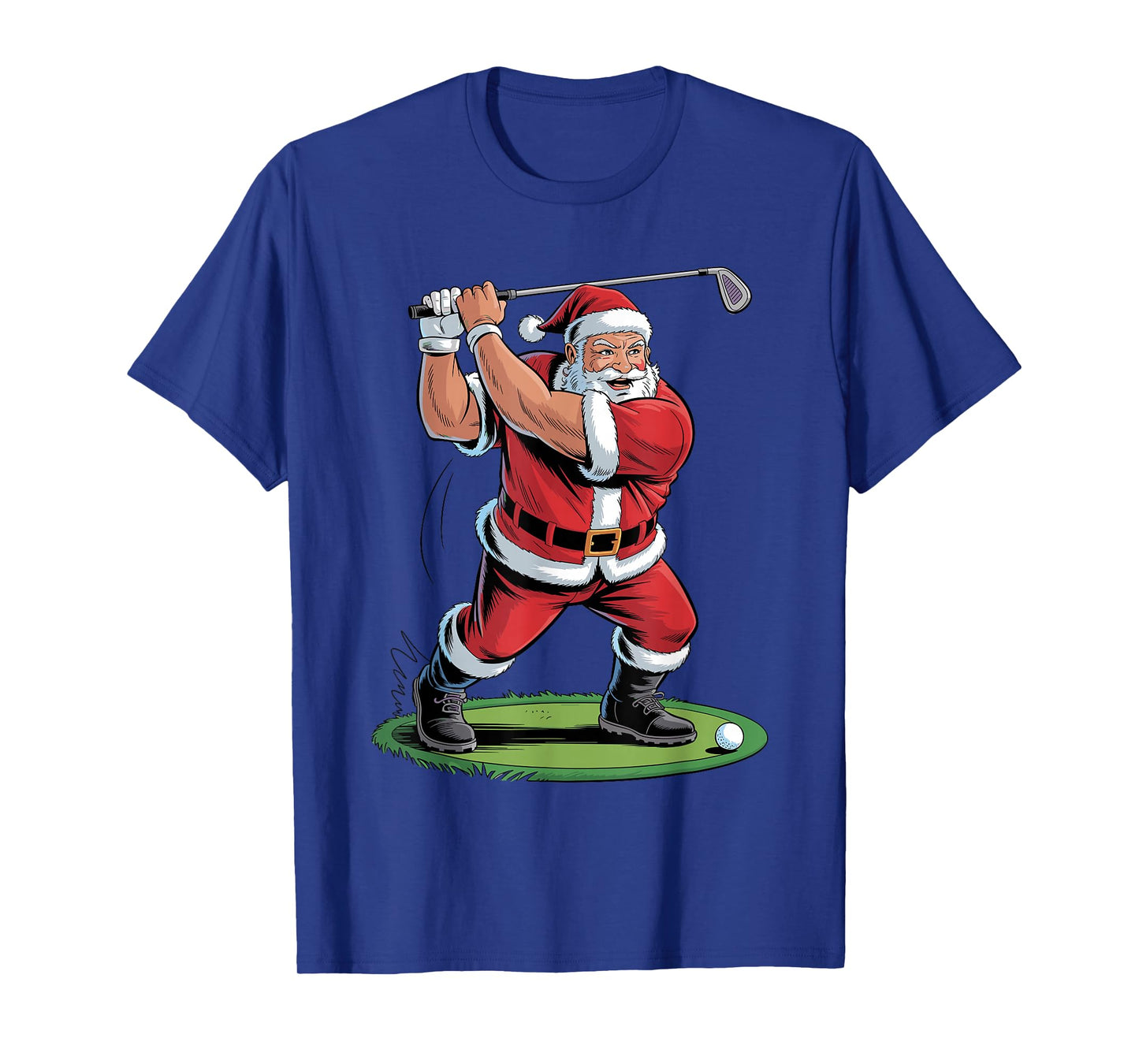 Funny Santa Playing Golf Holiday Christmas Xmas Pajama T-Shirt