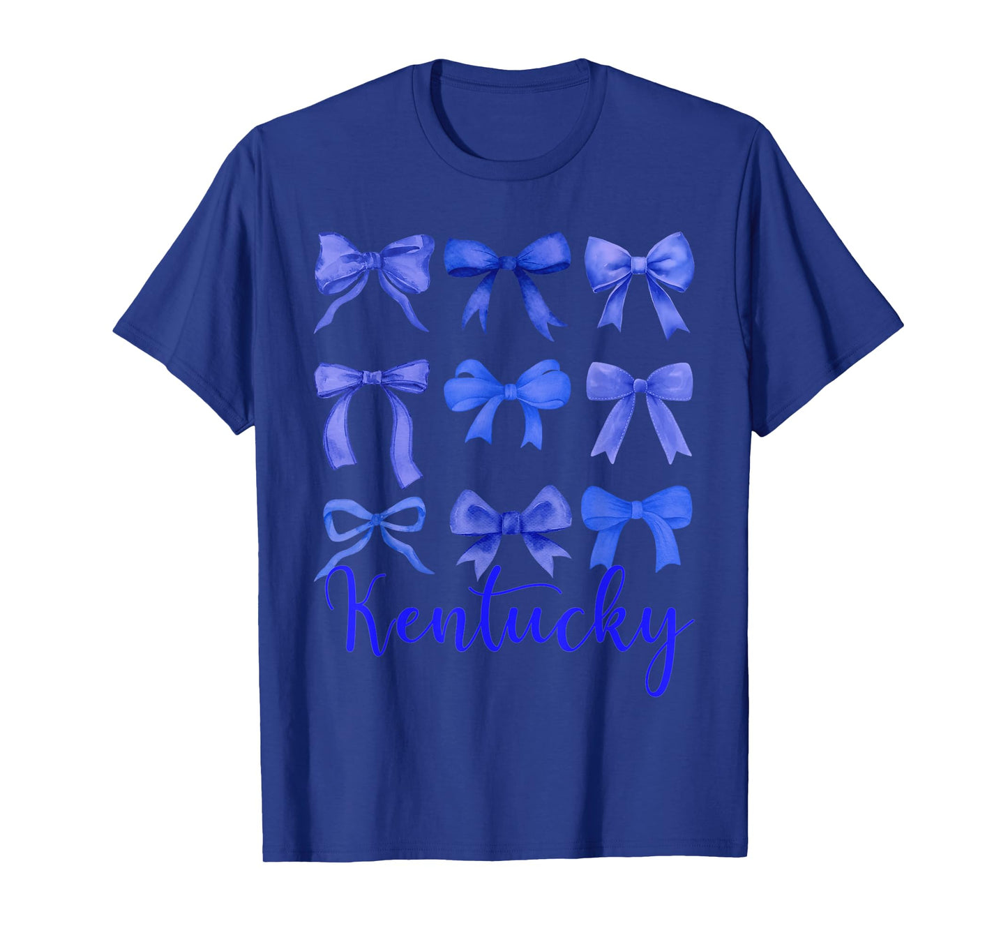 Blue Bow - Kentucky Women Toddler Girls Kids Sister Niece T-Shirt