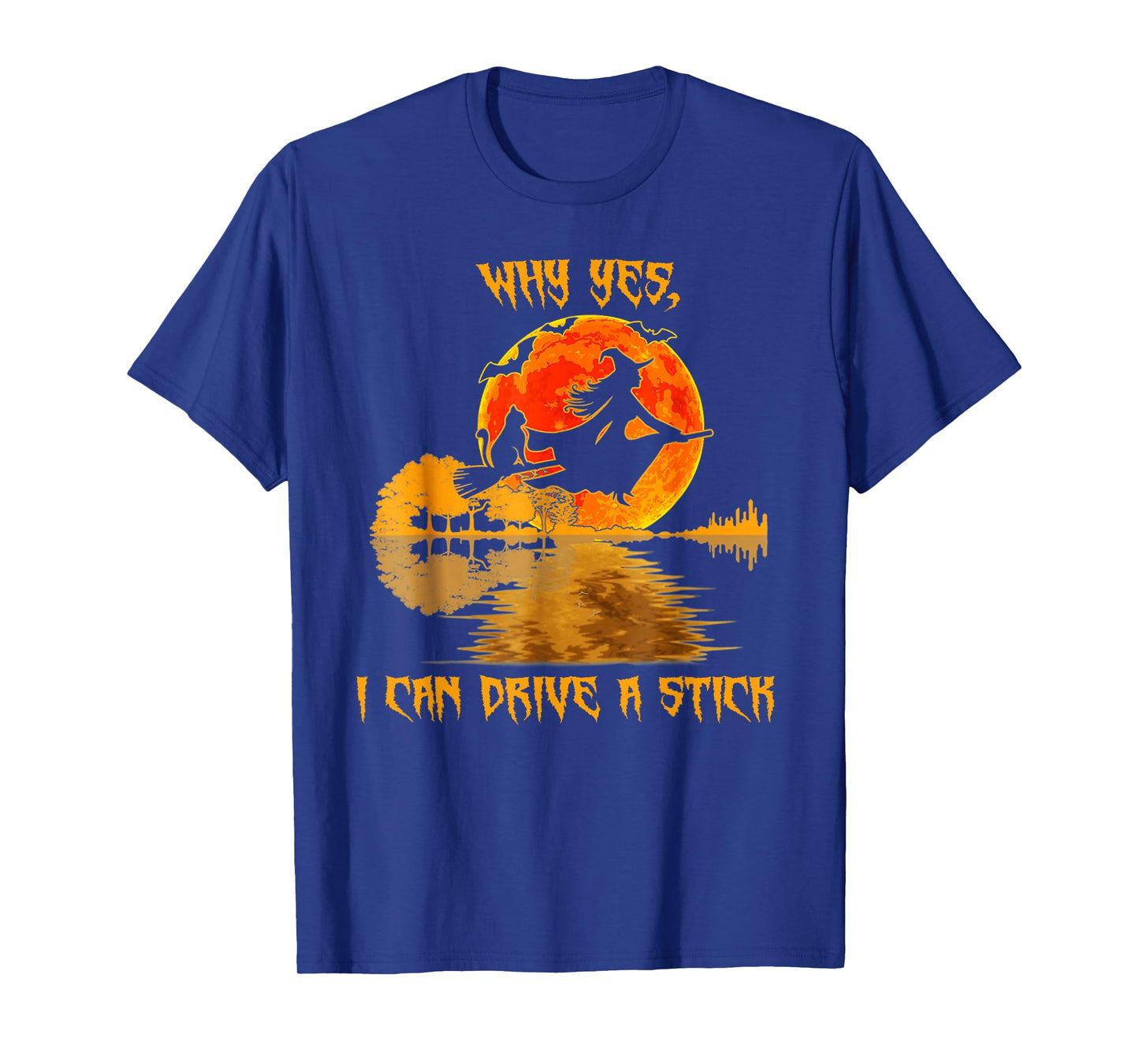 Why Yes Actually I Can Drive A Stick Halloween Witches T-Shirt