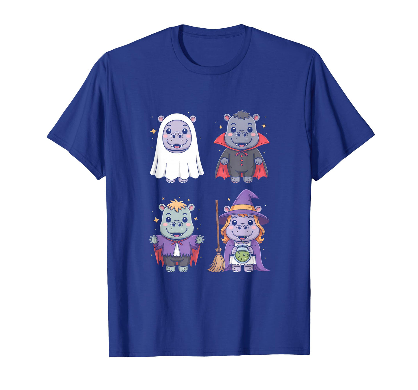 Hippo Ghost Witch Zombie Halloween Costume T-Shirt
