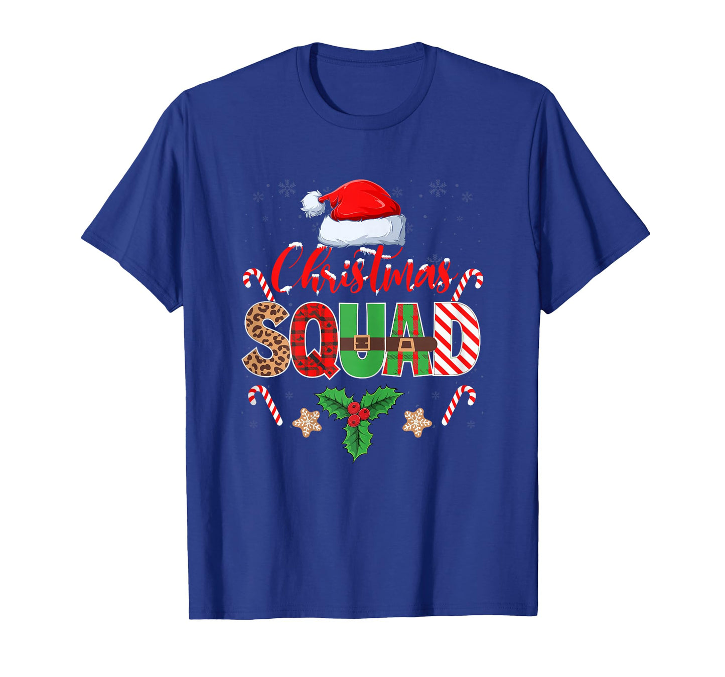 Christmas Squad Grandma Xmas Holiday Santa Hat Grandmother T-Shirt
