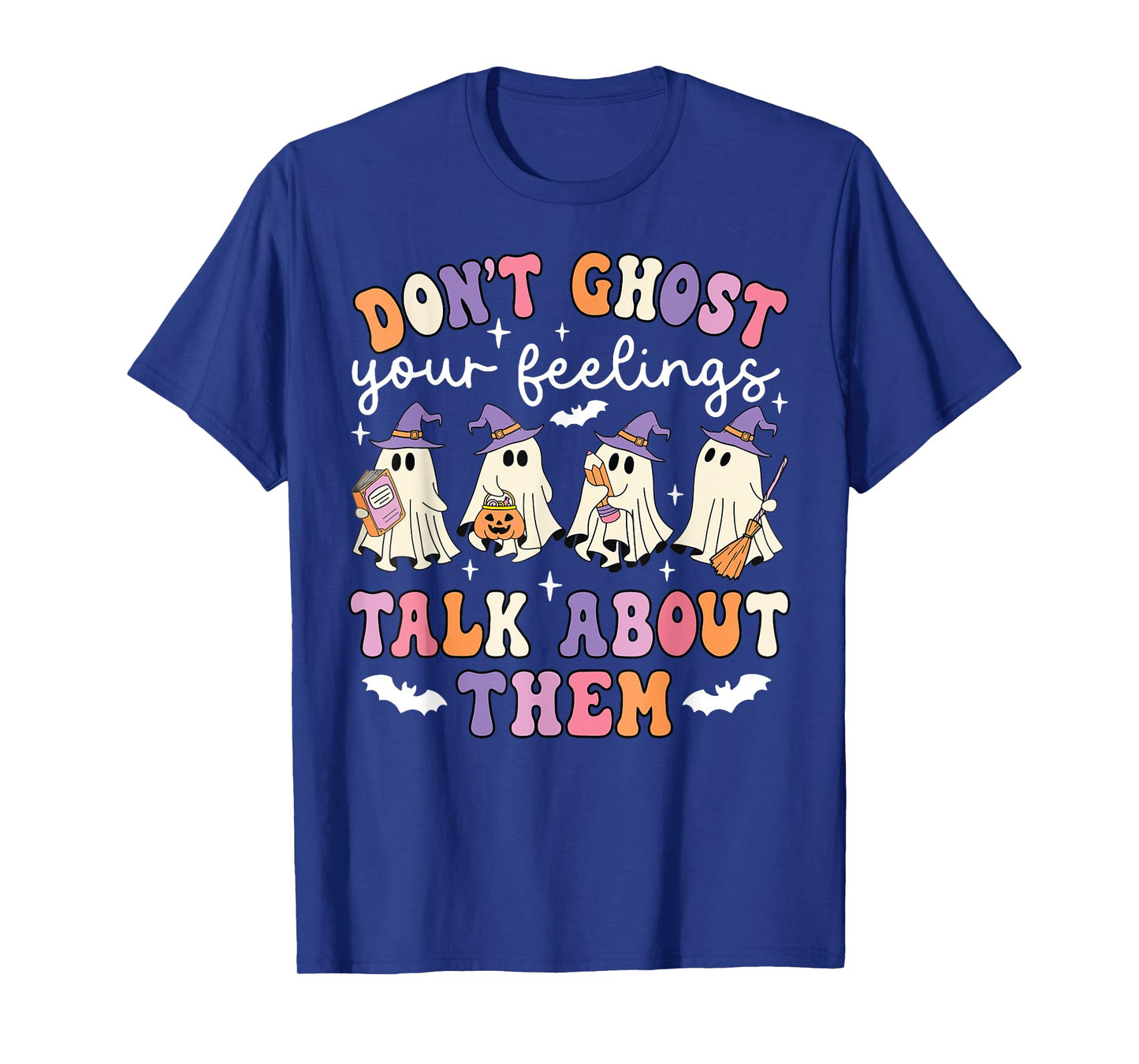 Halloween Spooky Do Not Ghost Your Feeling School Counselor T-Shirt