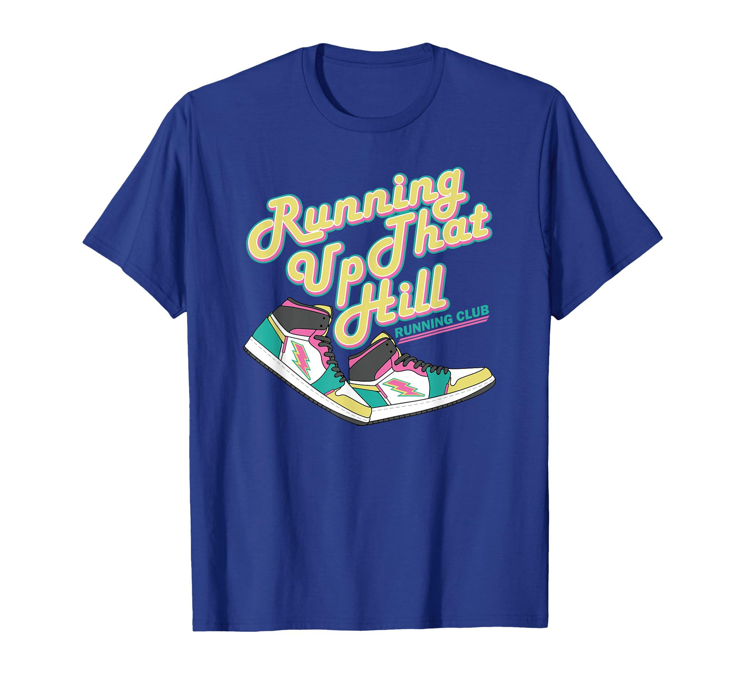Running Up That Hill Retro Running Marathon Track Cross T-Shirt