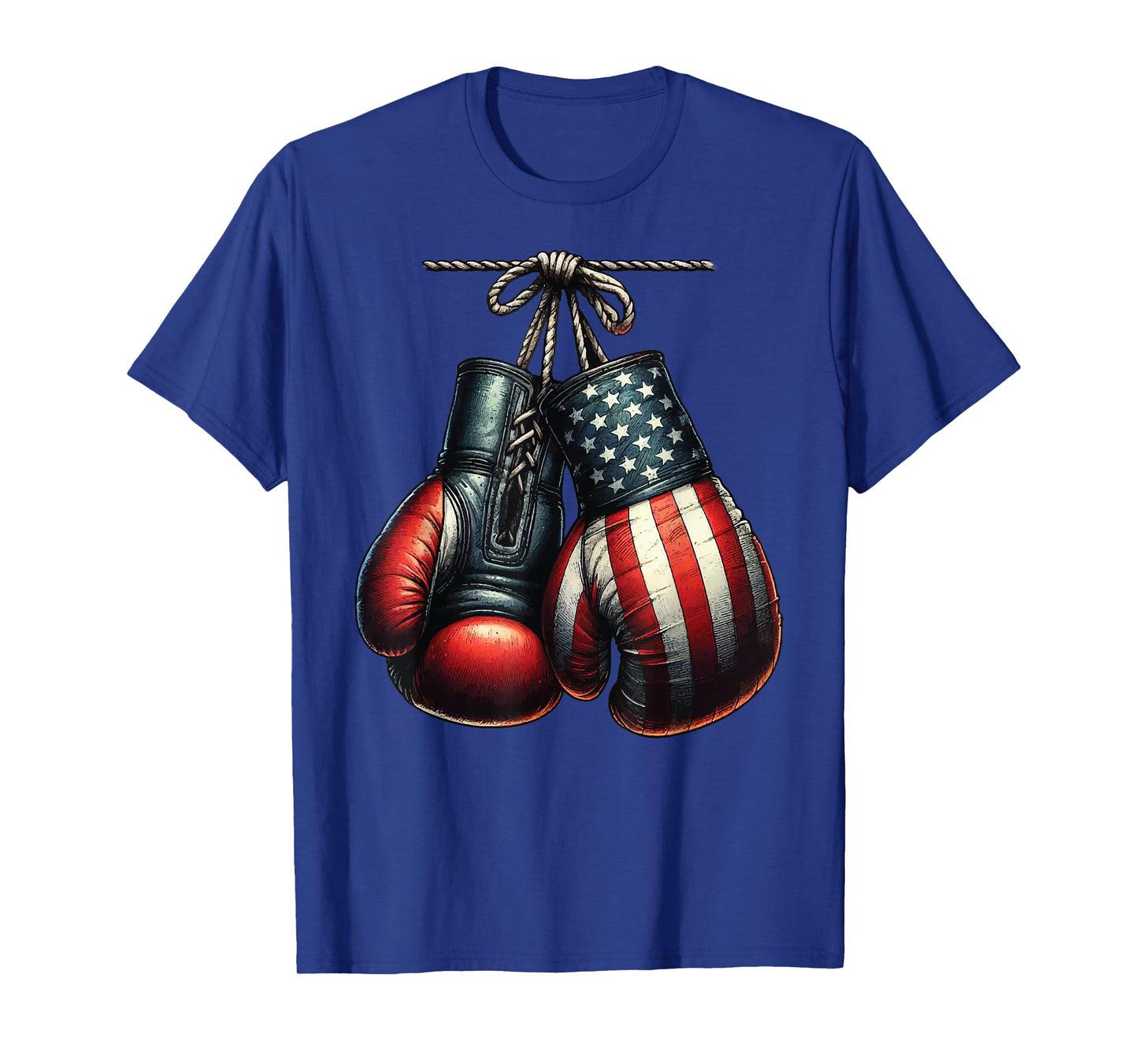 4th of July USA Flag Boxing Gloves for Boxer Training T-Shirt