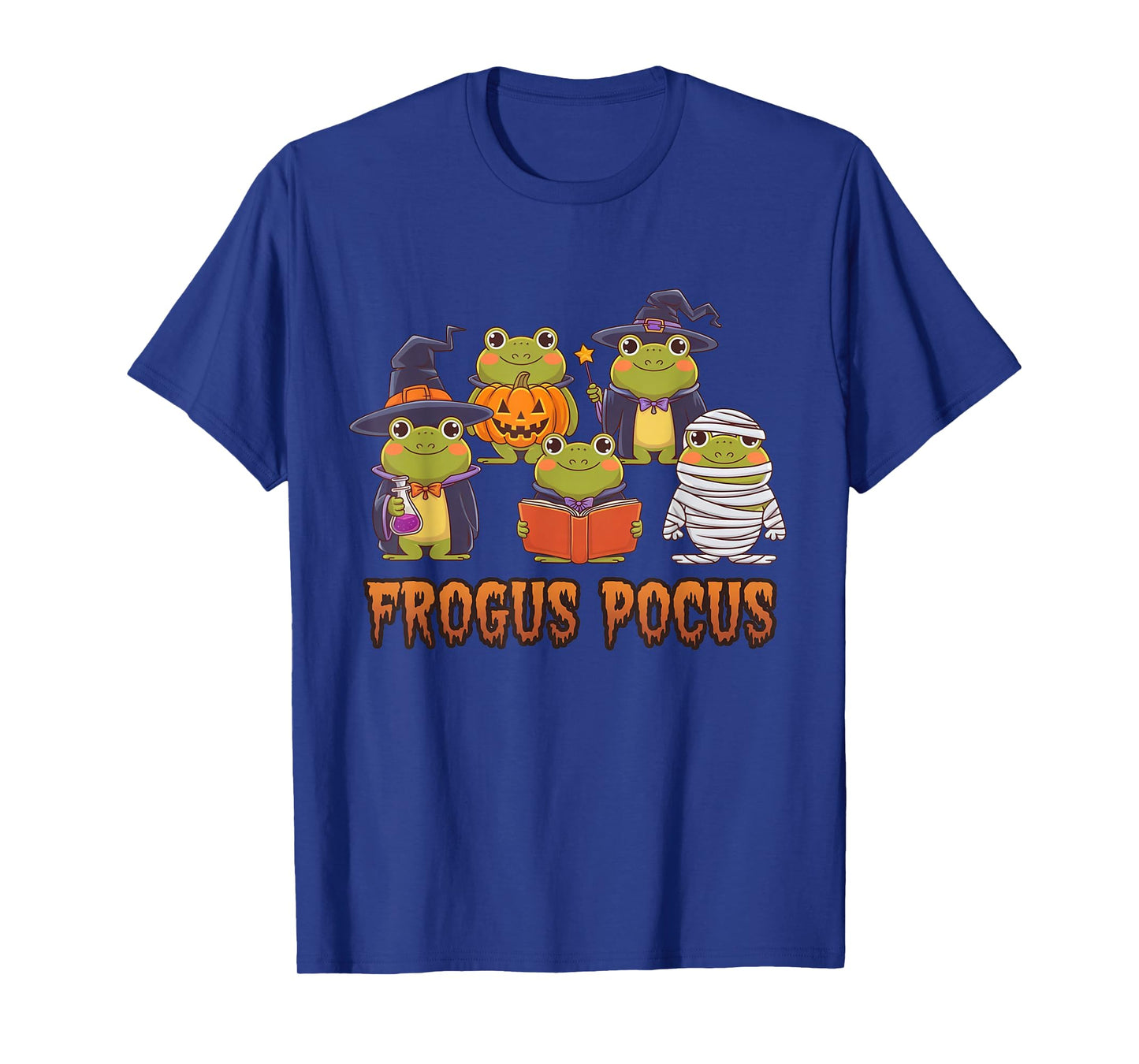 Frogus Pocus Funny Frog Halloween Costume Witch Spooky T-Shirt