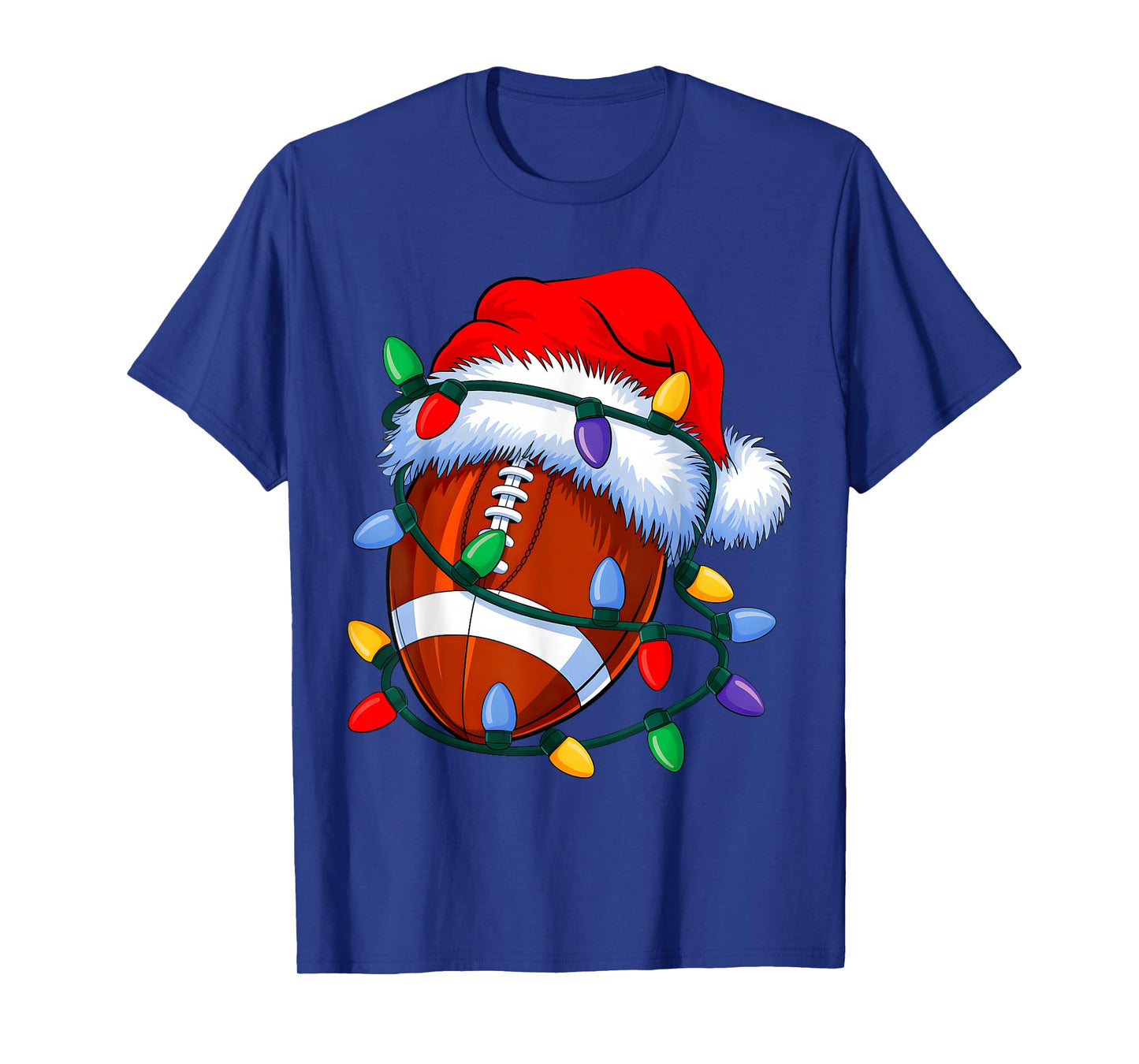 Christmas Football Xmas Santa Sports Hat Mens Womens Kids T-Shirt