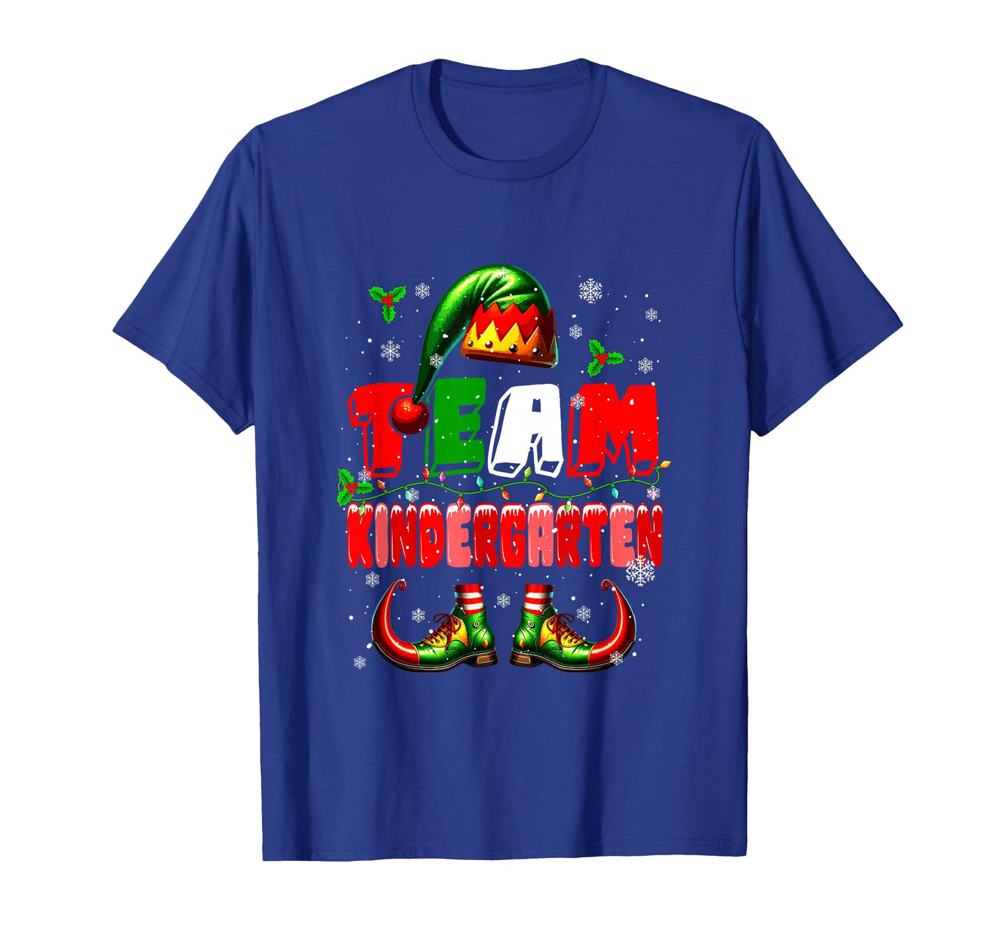 Team Kindergarten Christmas Elf Costume Teachers Students T-Shirt