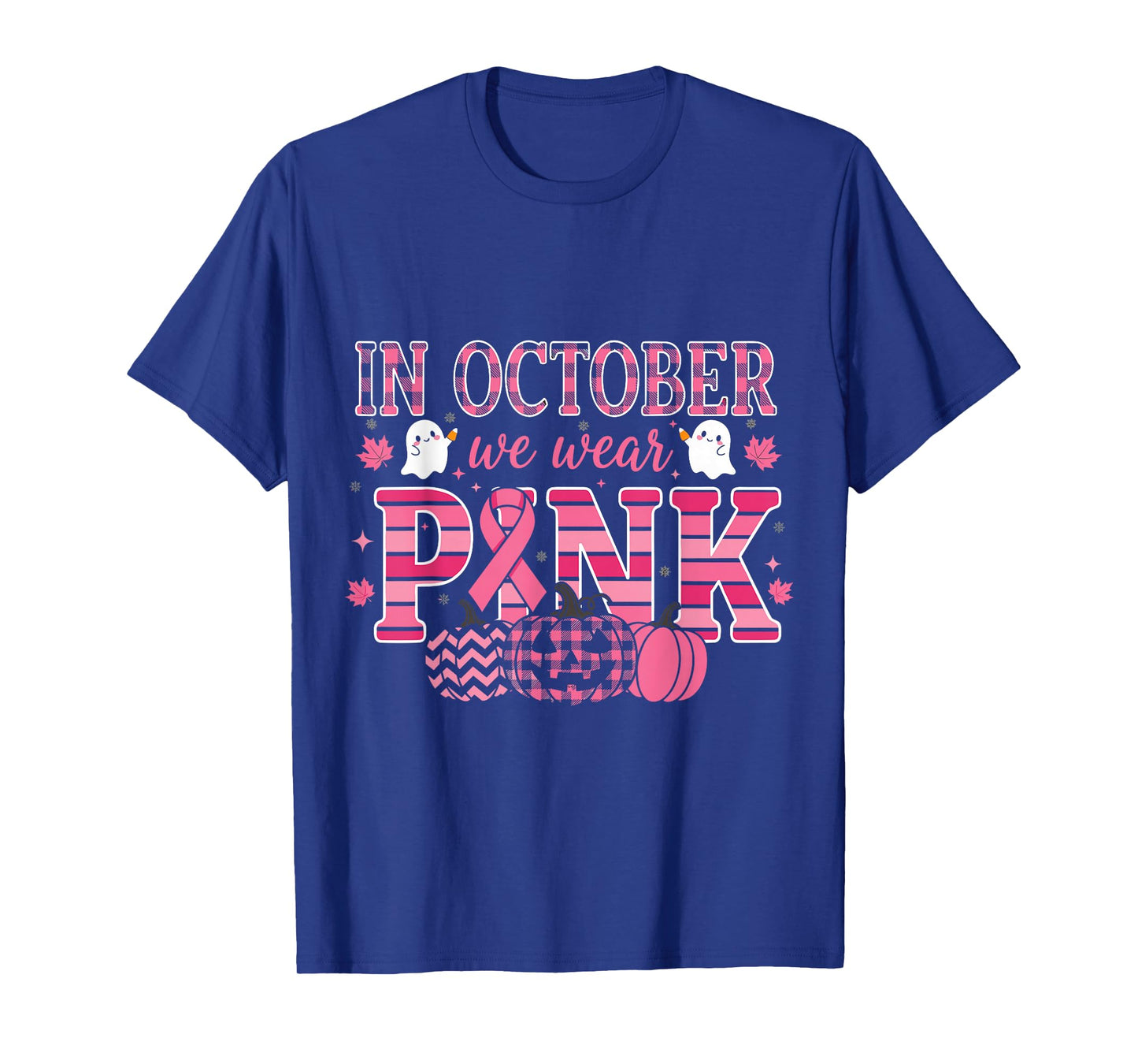 Retro in October We Wear Pink Witch Breast Cancer Awareness T-Shirt