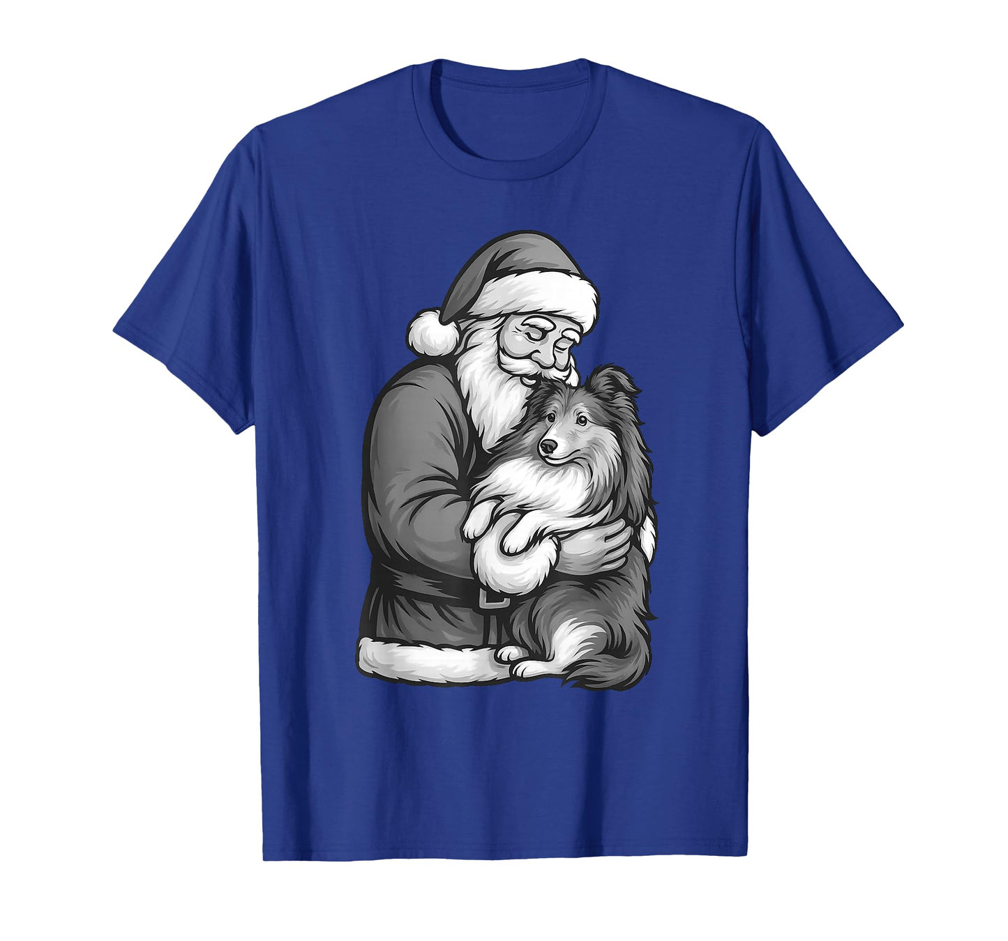 Shetland Sheepdog Santa Claus Christmas Dog Lover T-Shirt