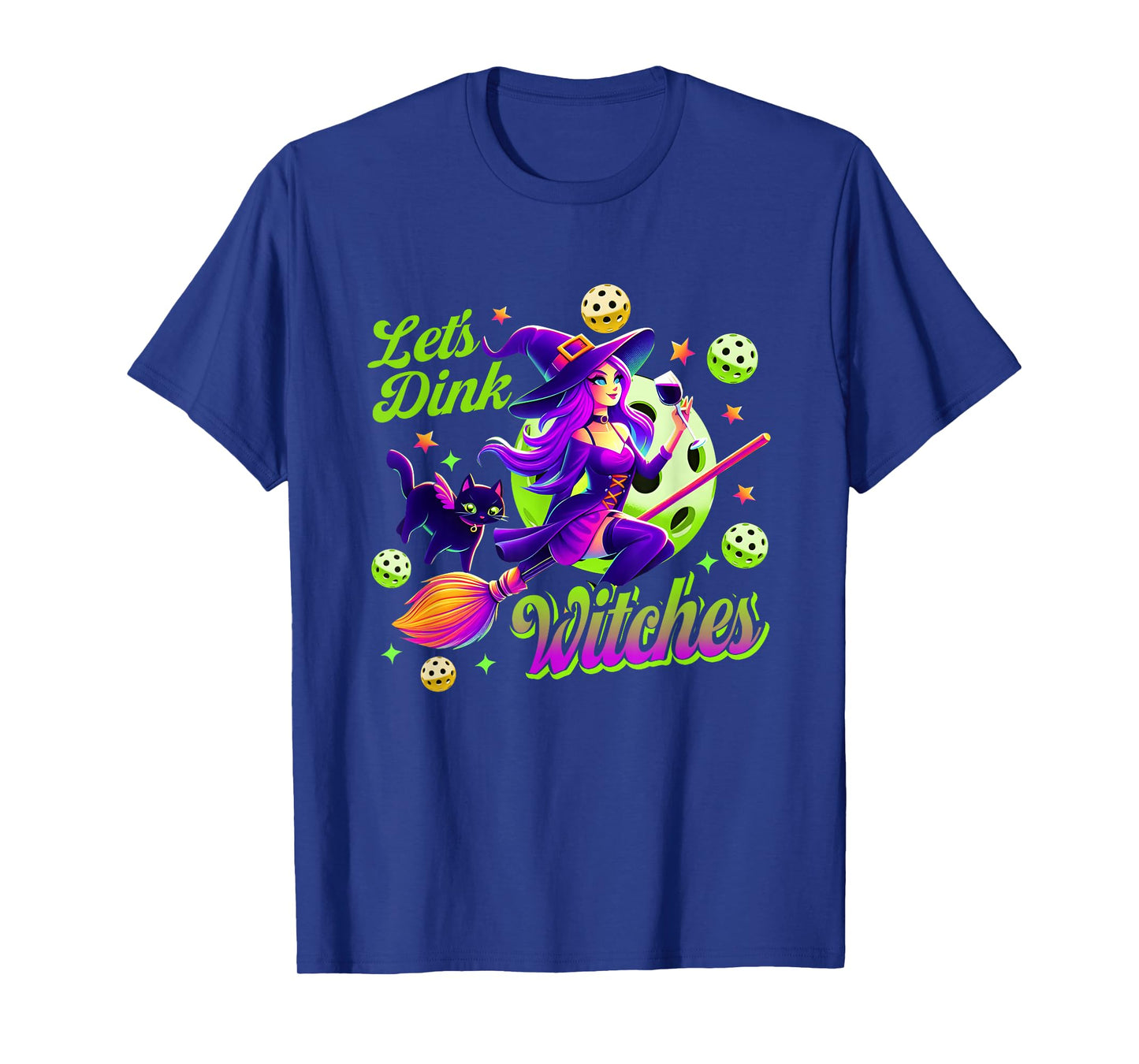 Let s Dink Witches Pickleball Halloween Sport Broomstick T-Shirt