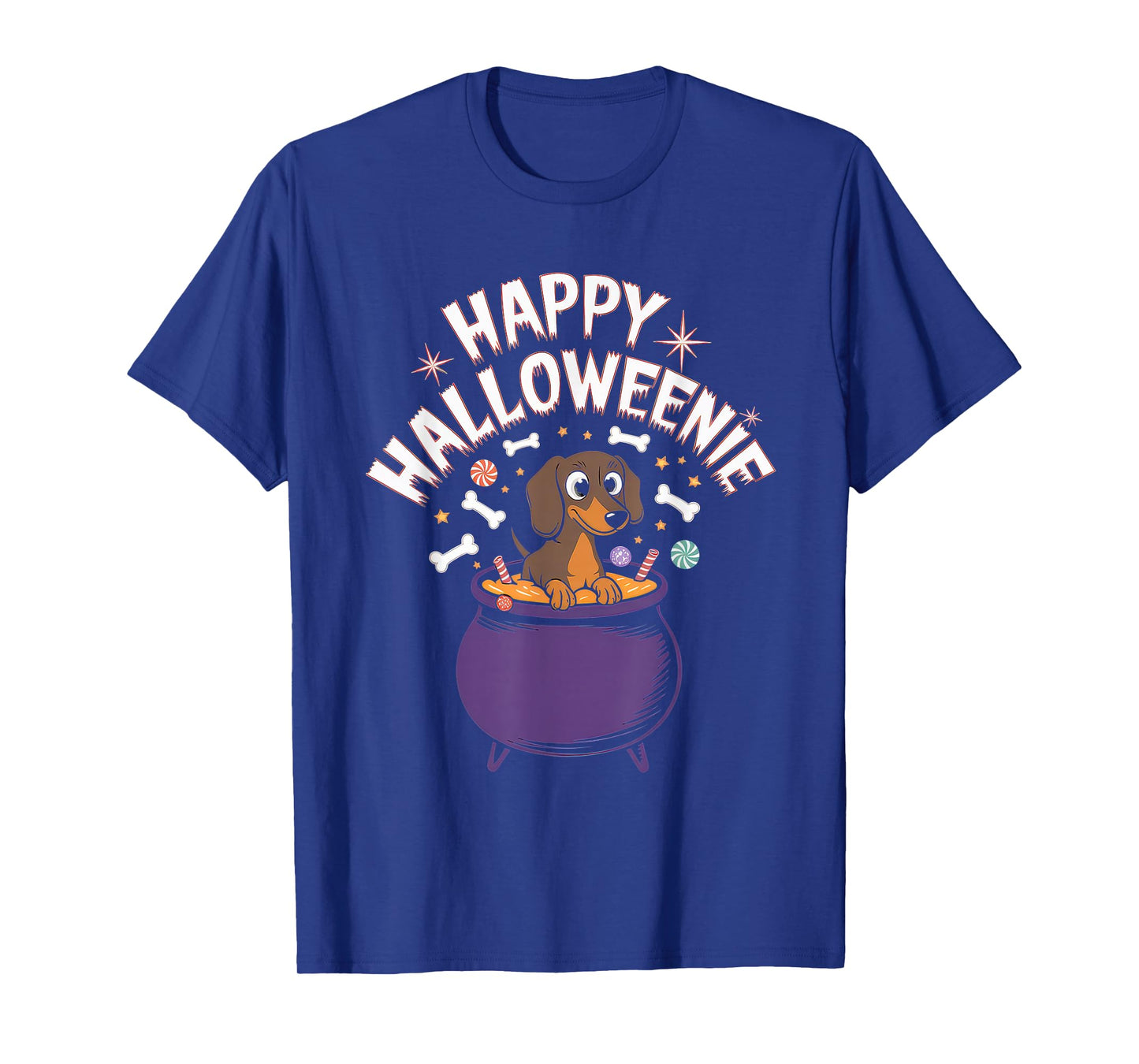 Happy Halloweenie Tshirt Women Men Wiener Monster Party T-Shirt