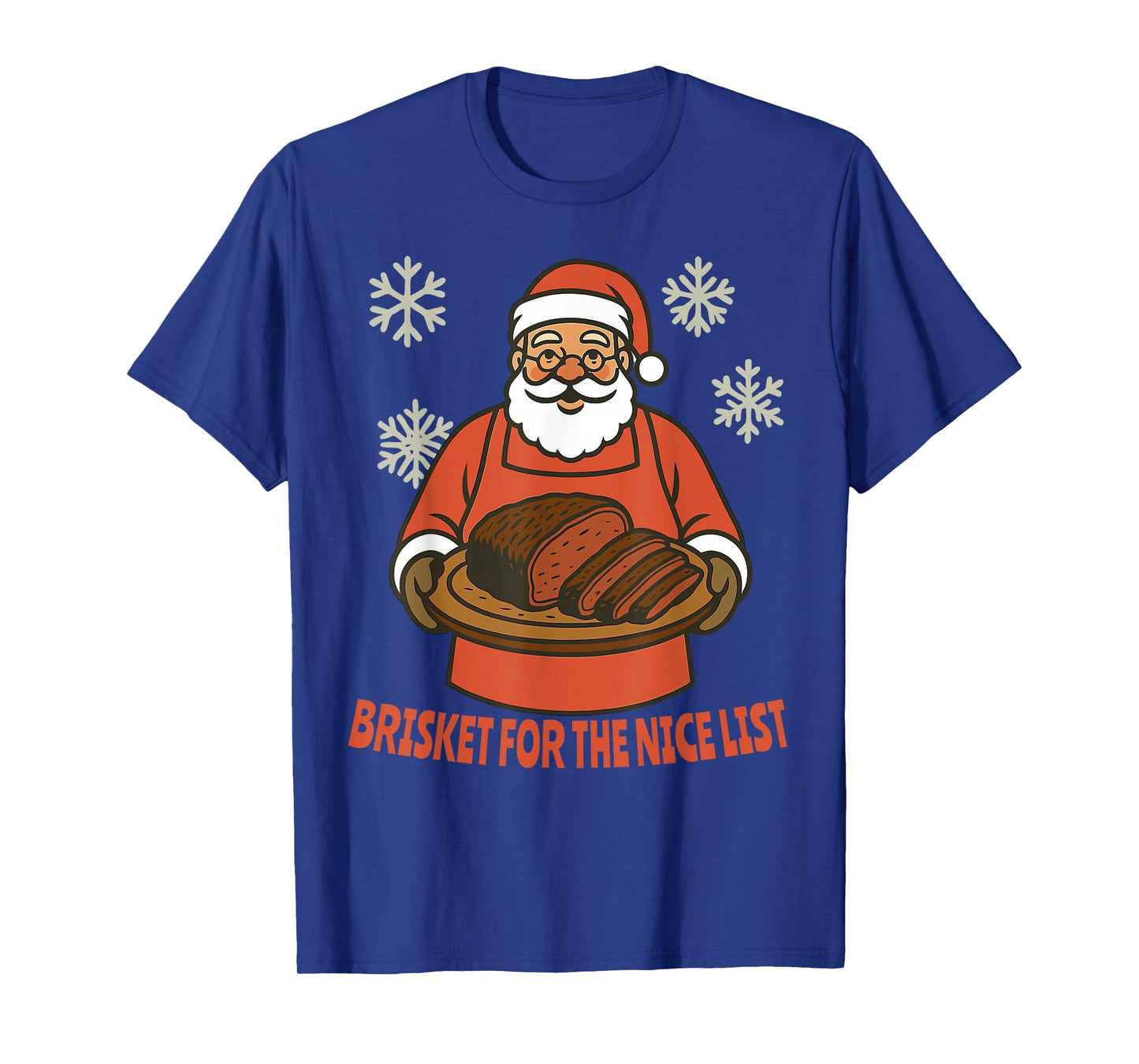 Funny Santa Brisket BBQ Christmas Holiday Humor Design T-Shirt