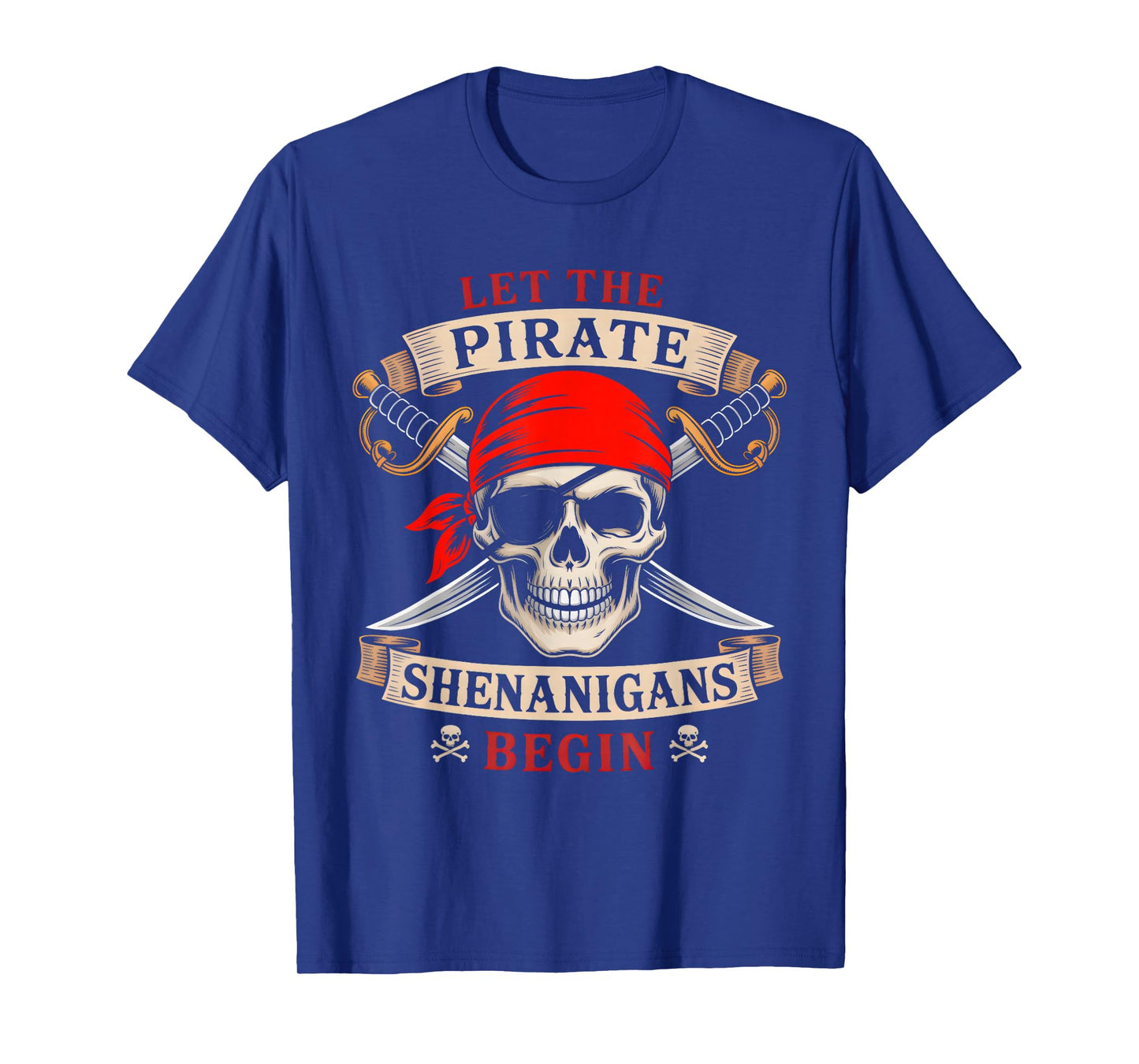 Let The Pirate Shenanigans Begin Skull Halloween Boys Kids T-Shirt