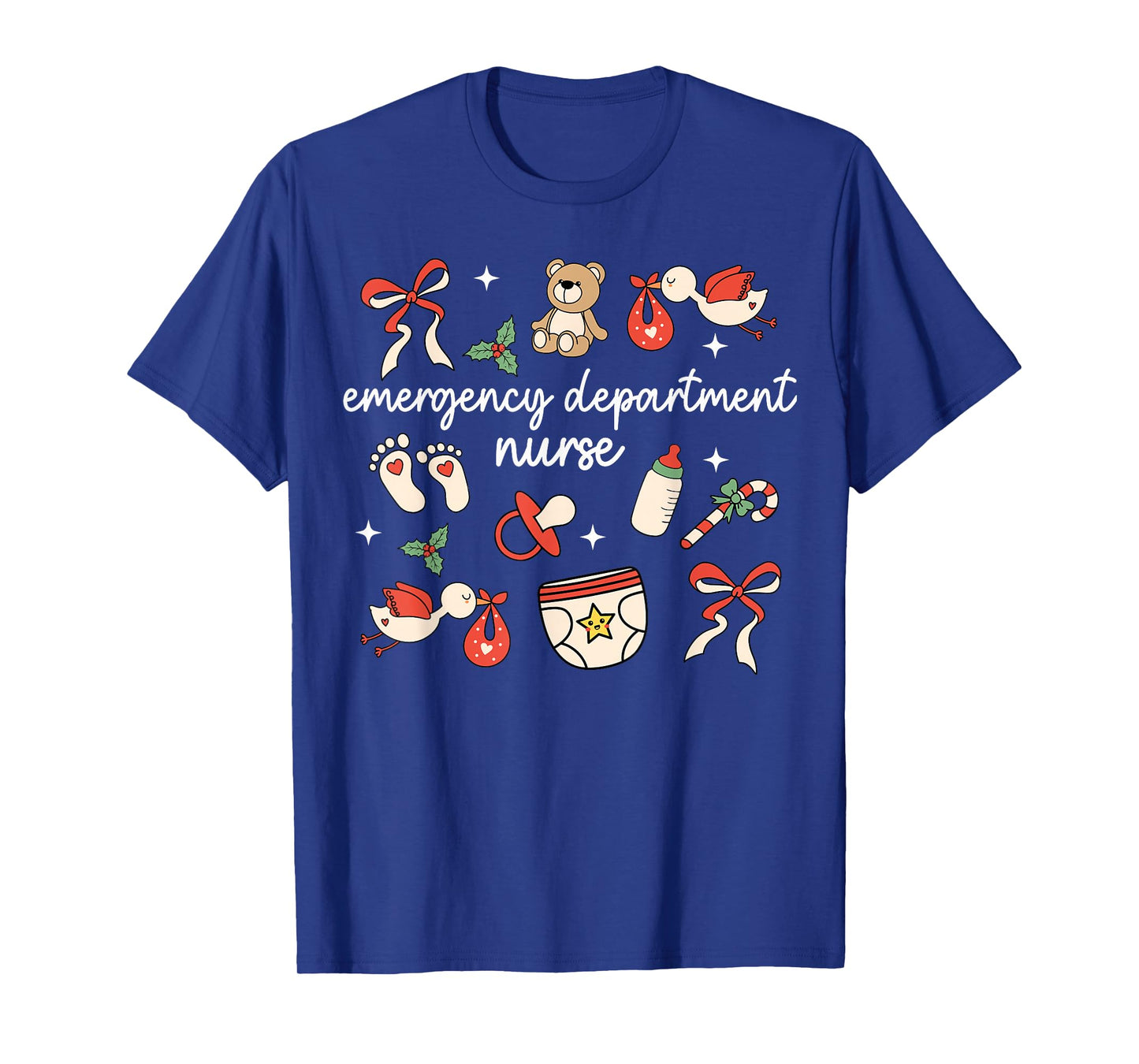Groovy Emergency Department Christmas Santa ER Crew Nurse T-Shirt