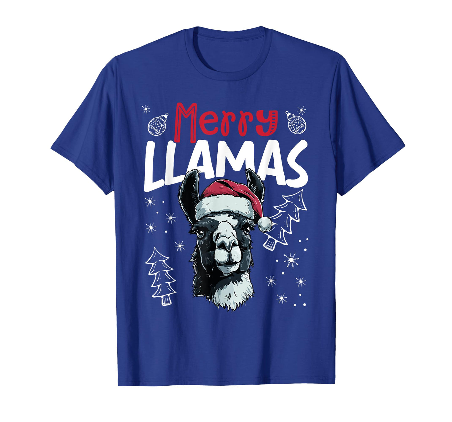 Merry Llamas Funny Christmas Llama T-Shirt