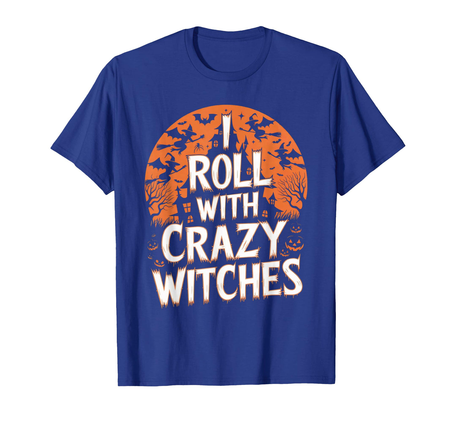 Funny Halloween Crazy Witches Spooky Season Design T-Shirt