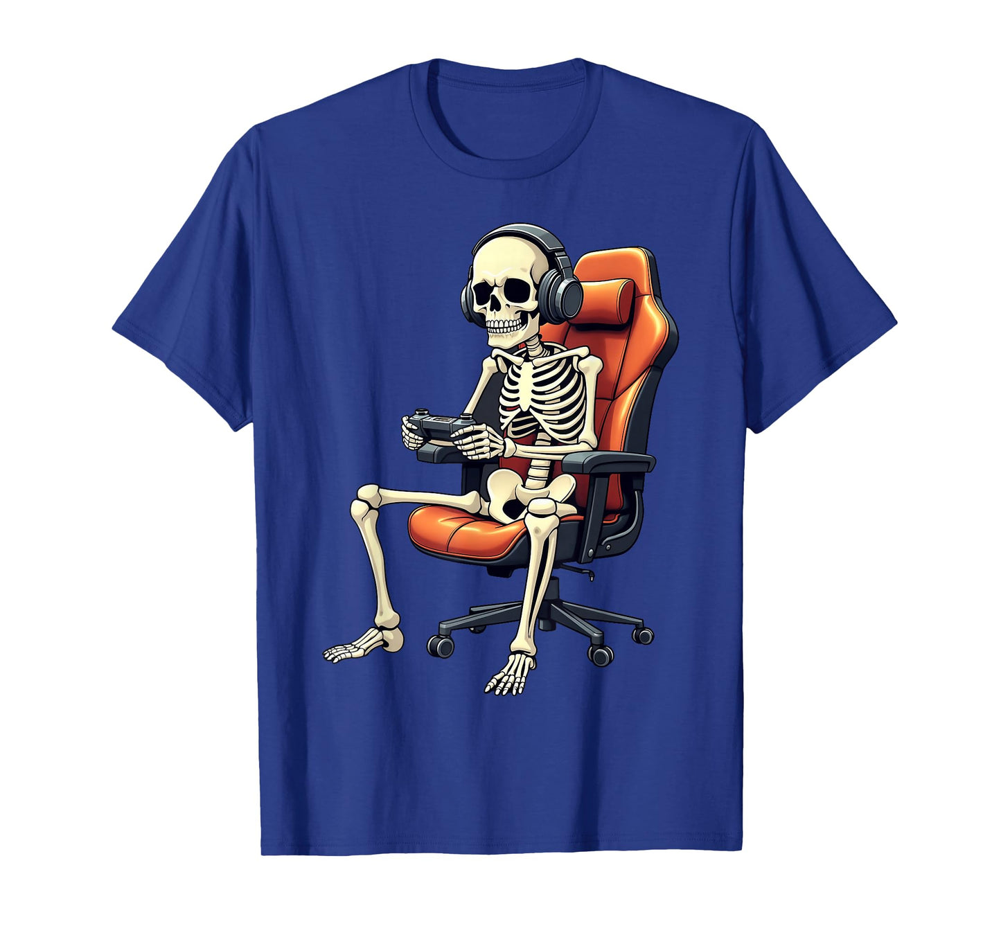 Halloween Skeleton Gamer Video Gaming Boys Girls Men Women T-Shirt