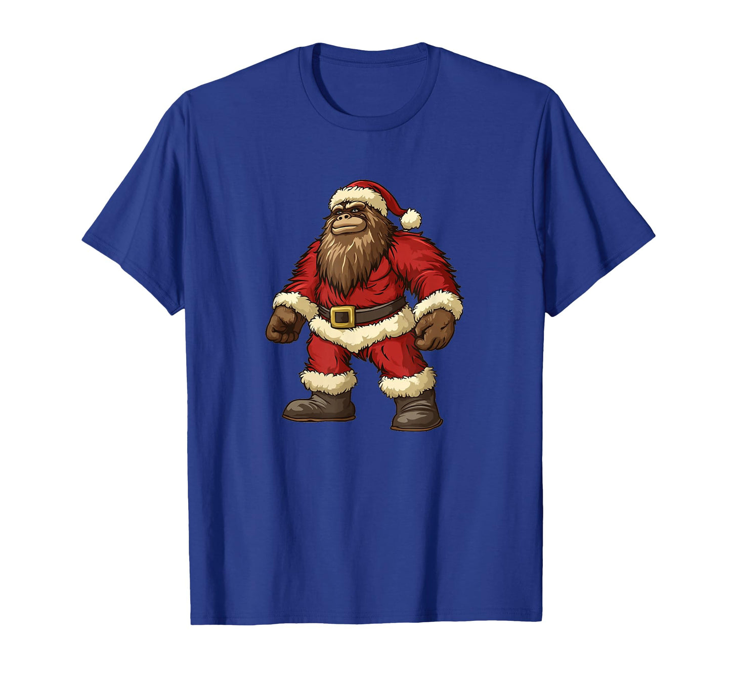 Santa Claus Bigfoot Outfit for Funny Festive Christmas T-Shirt