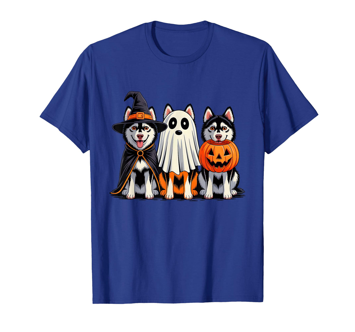 Husky Halloween Funny Dog Lover Pumpkin Witch Ghost Boo T-Shirt