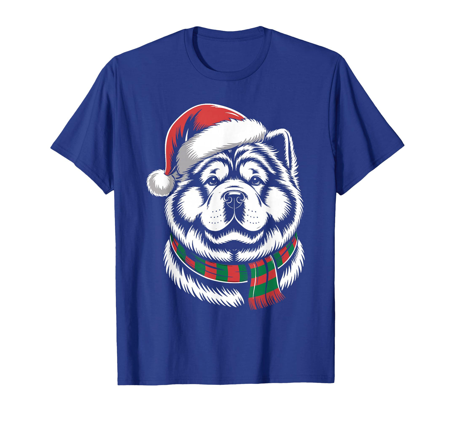 Chow Chow Dog Xmas Santa Hat Scarf Christmas Costume T-Shirt
