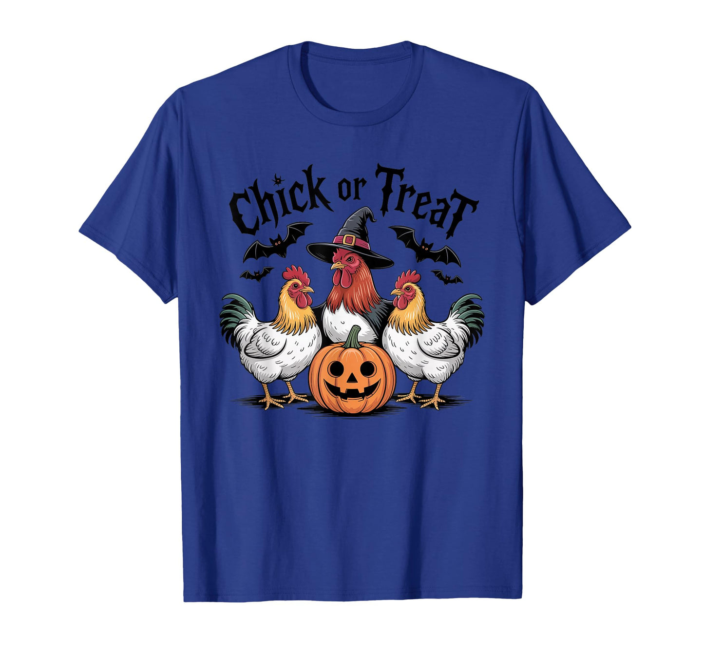 Chick Or Treat Chicken Ghost Pumpkin Funny Halloween Costume T-Shirt