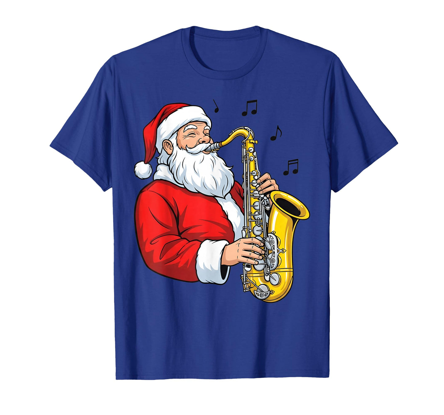 Christmas Saxophone Player Jazz Saxophonist Santa Funny Xmas T-Shirt