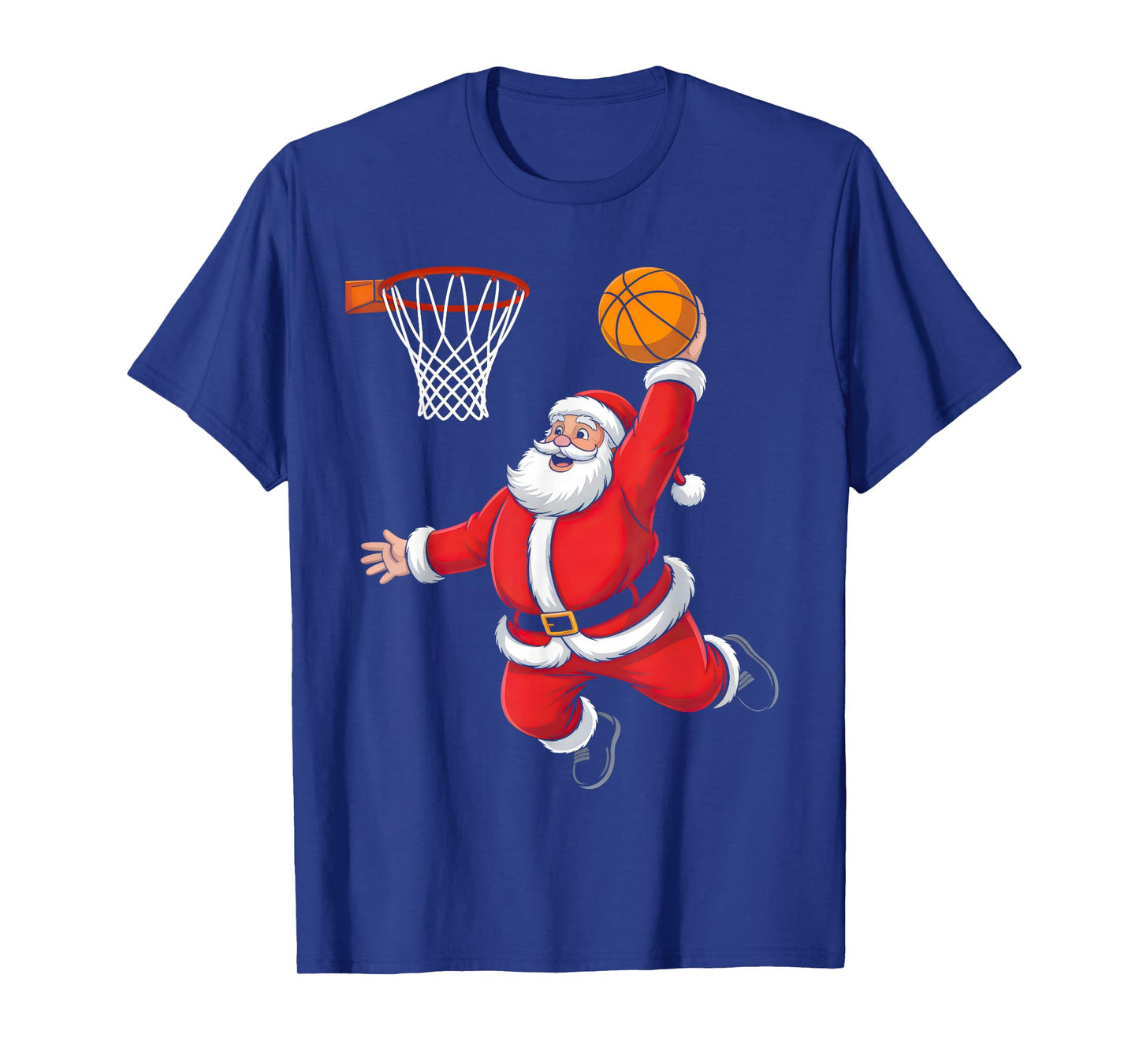 Basketball Santa Christmas Funny Xmas Pajamas Boys Men Sport T-Shirt