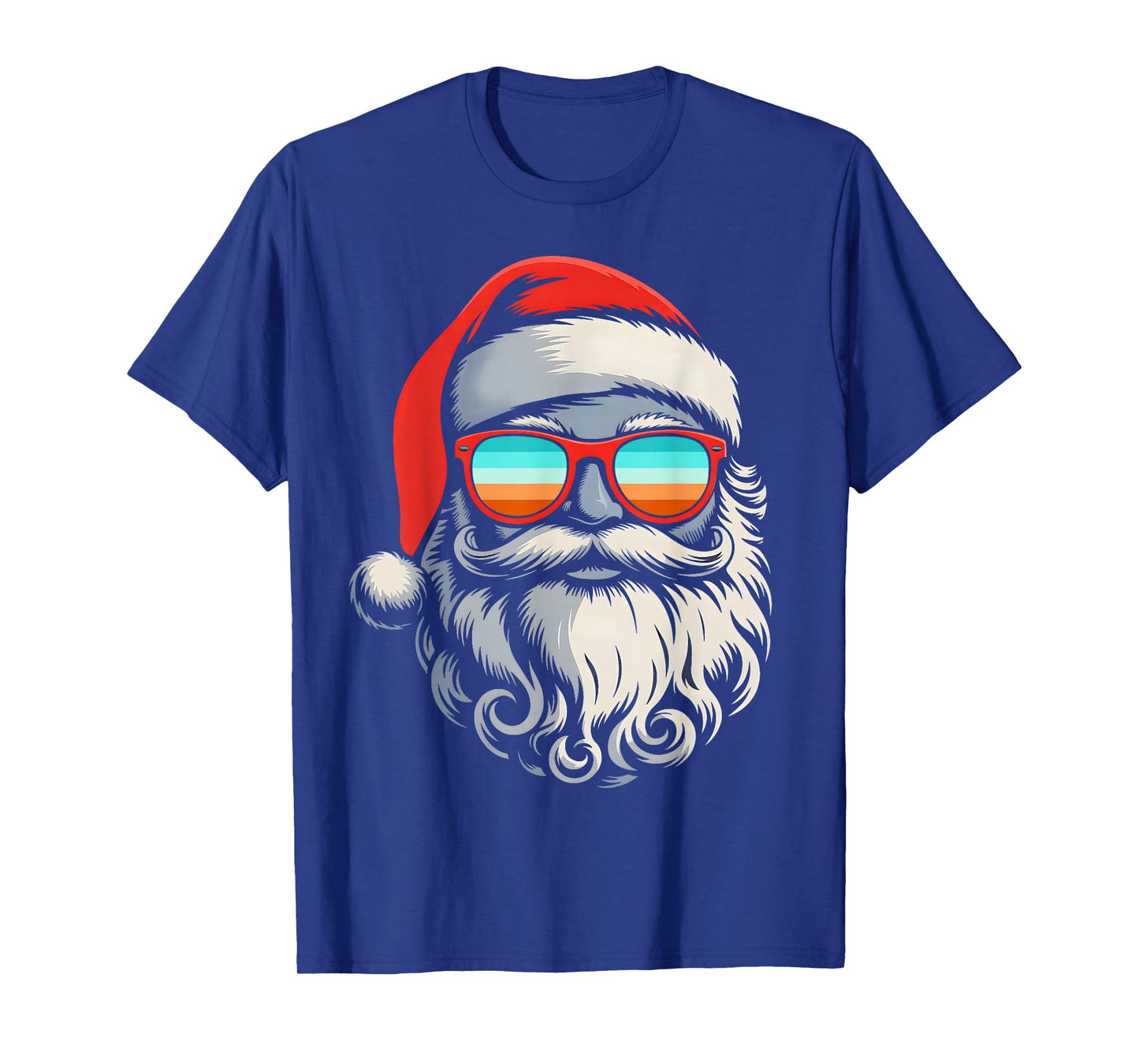 Vintage Santa Face Funny Xmas Pajamas Santa Hat Christmas T-Shirt