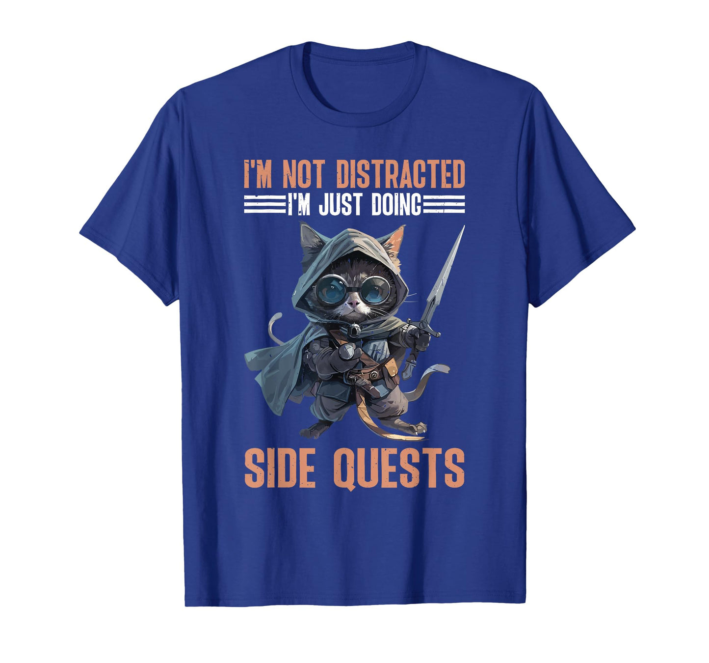 Funny Gamer Excuses I'm Not Distracted I'm Just Doing Side Quests - Black Unisex T-Shirt