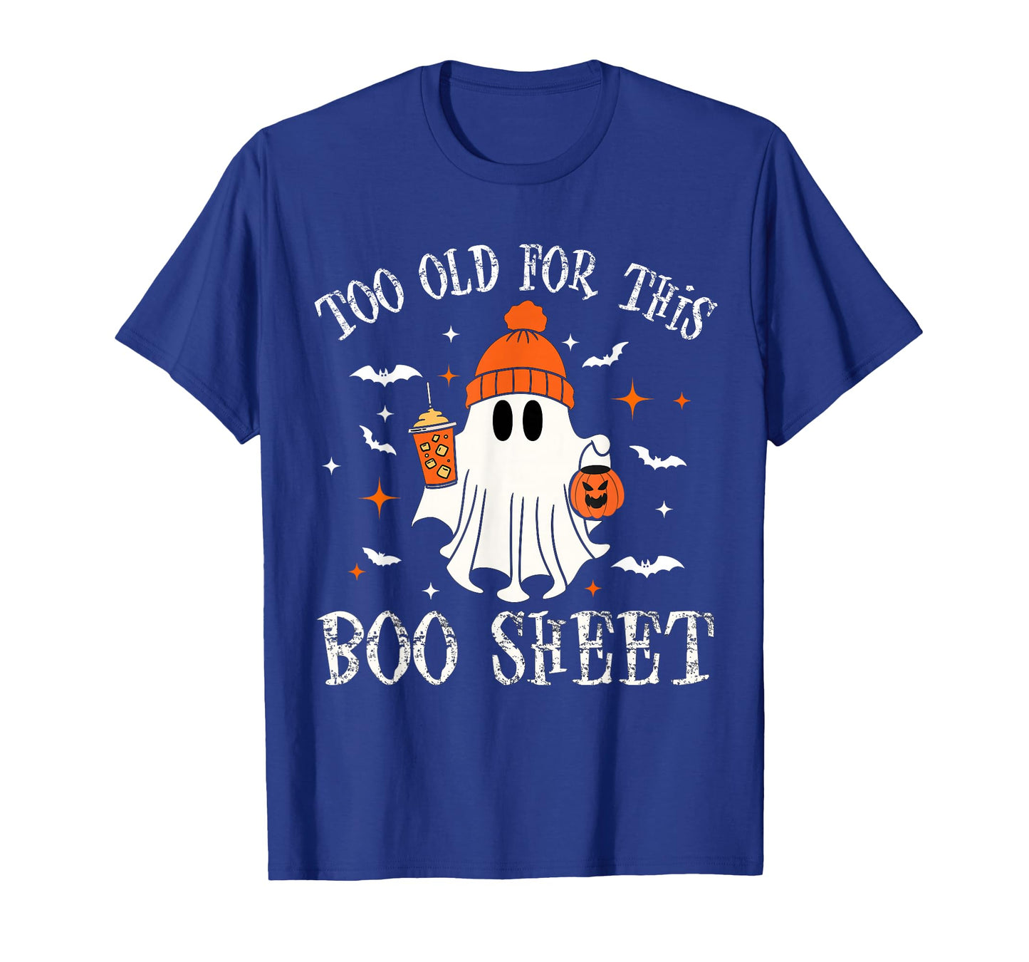 Too Old For This Boo Paper Ghost Halloween for Costume T-Shirt