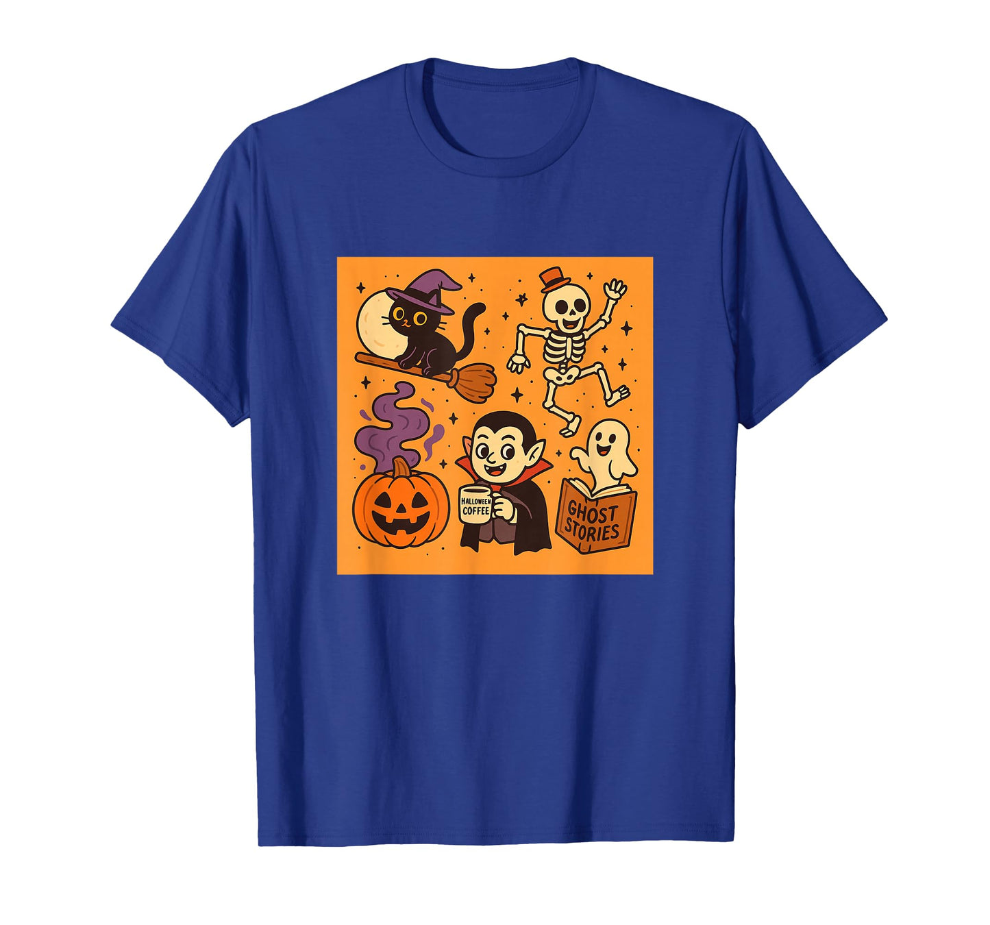 Funny Halloween Cartoon Characters | Cute Spooky Pumpkinq T-Shirt